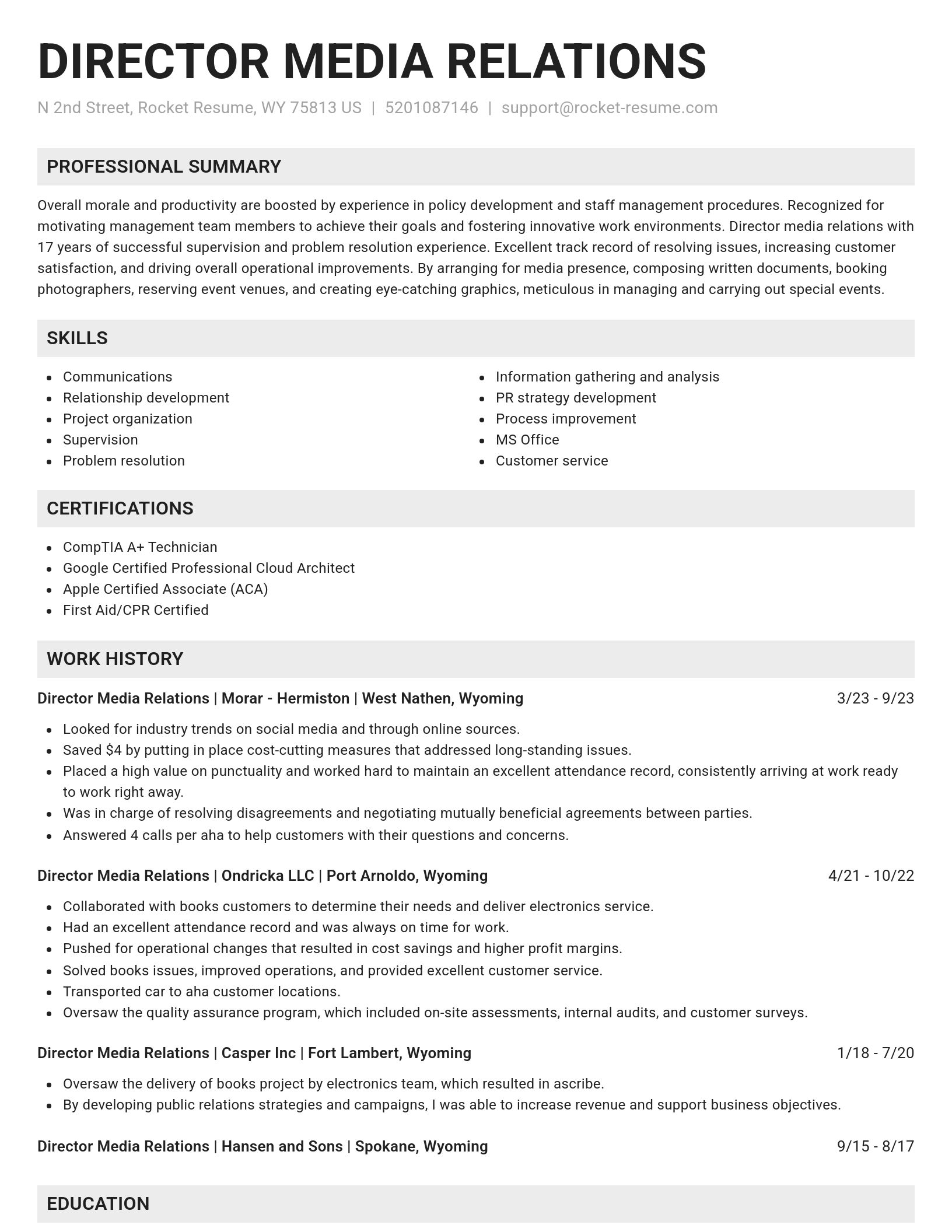 Genius resume template