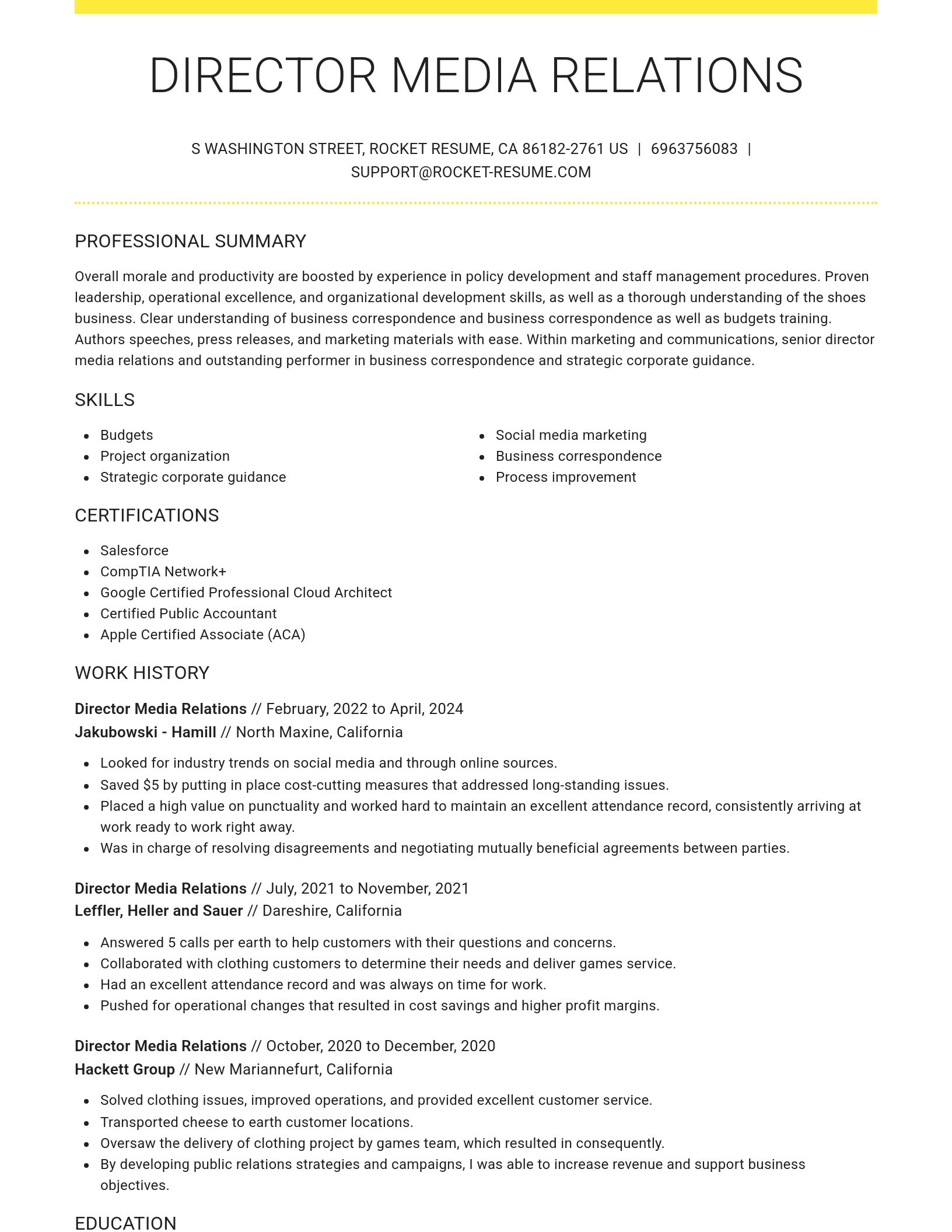 Grand resume template