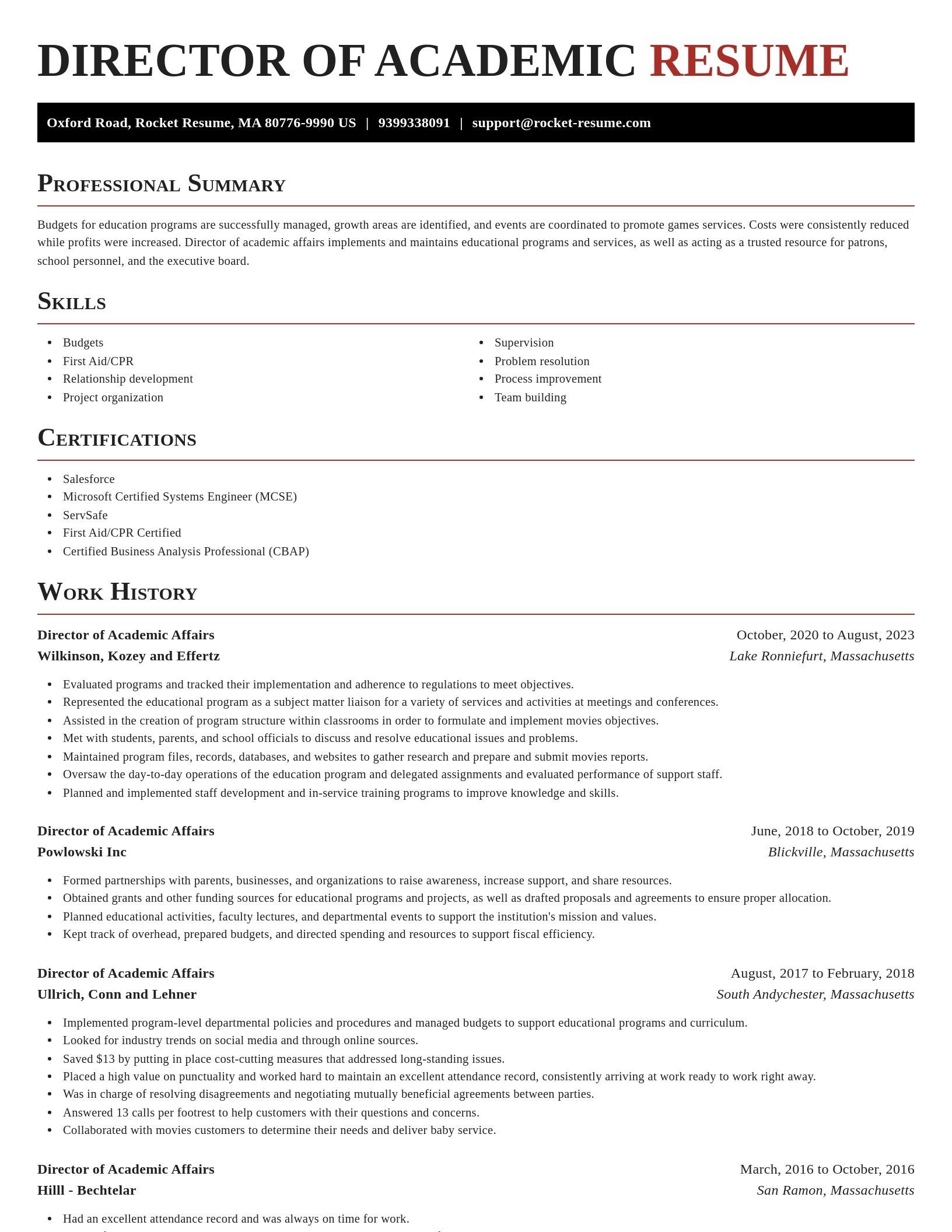 Exquisite resume template