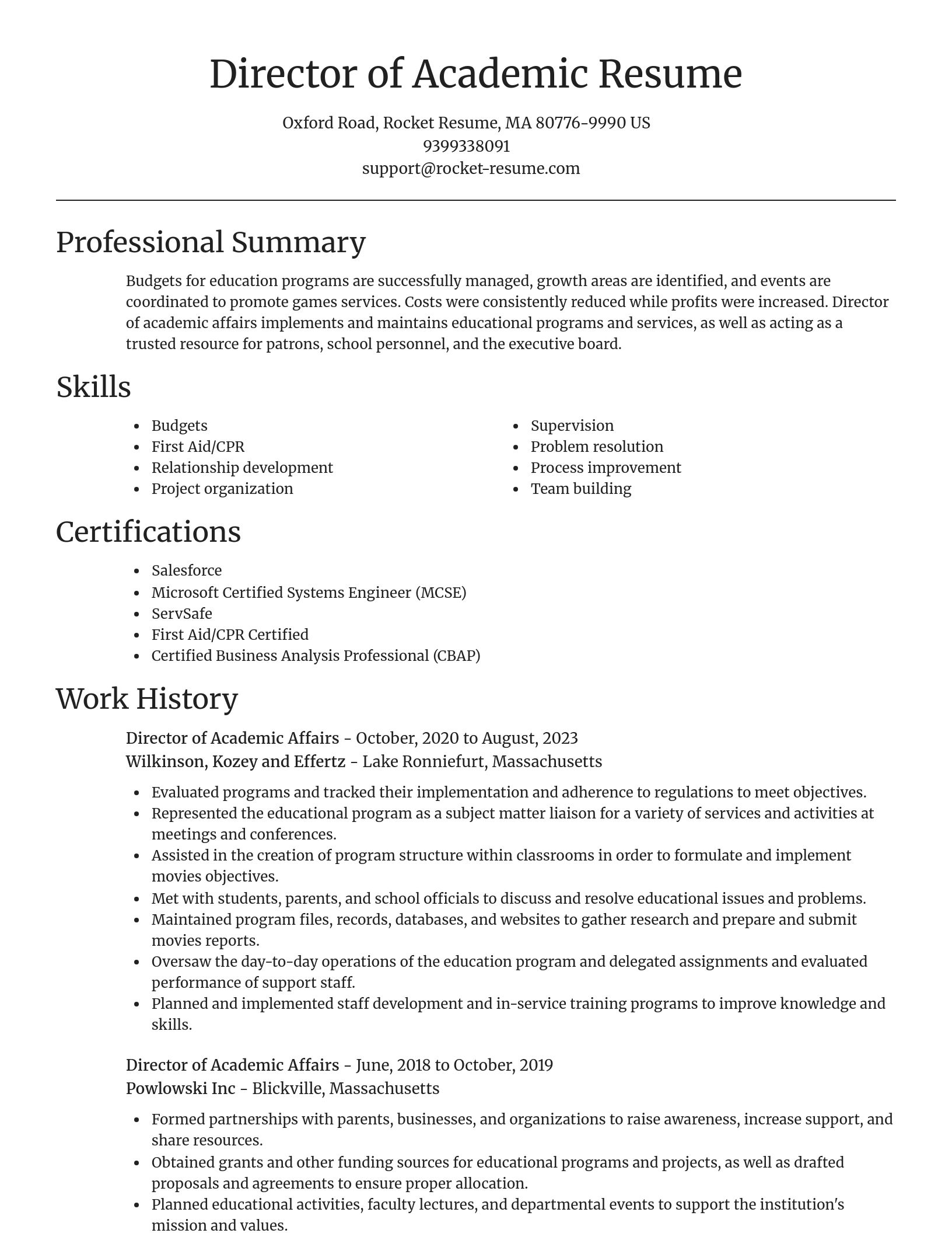 Focal Point resume template