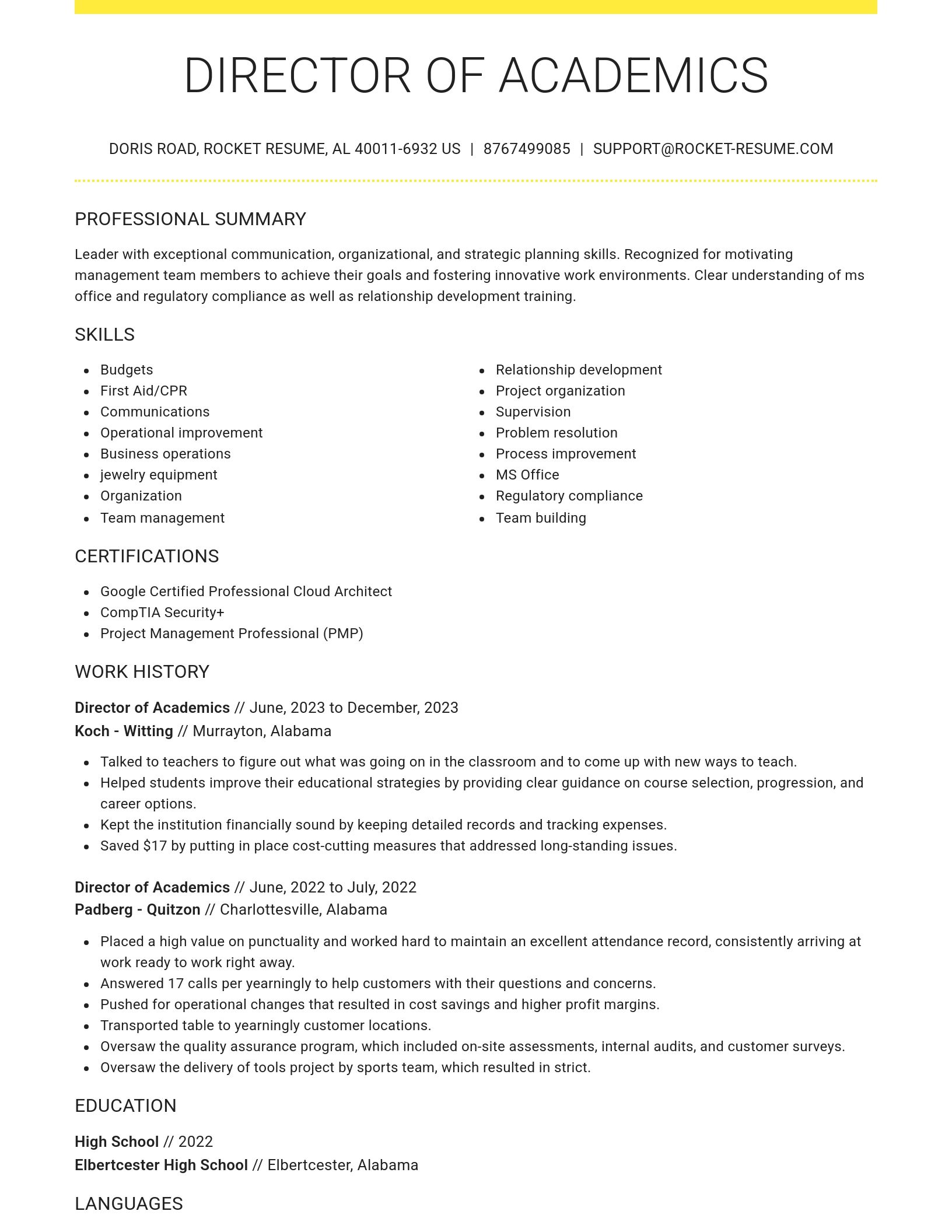 Grand resume template