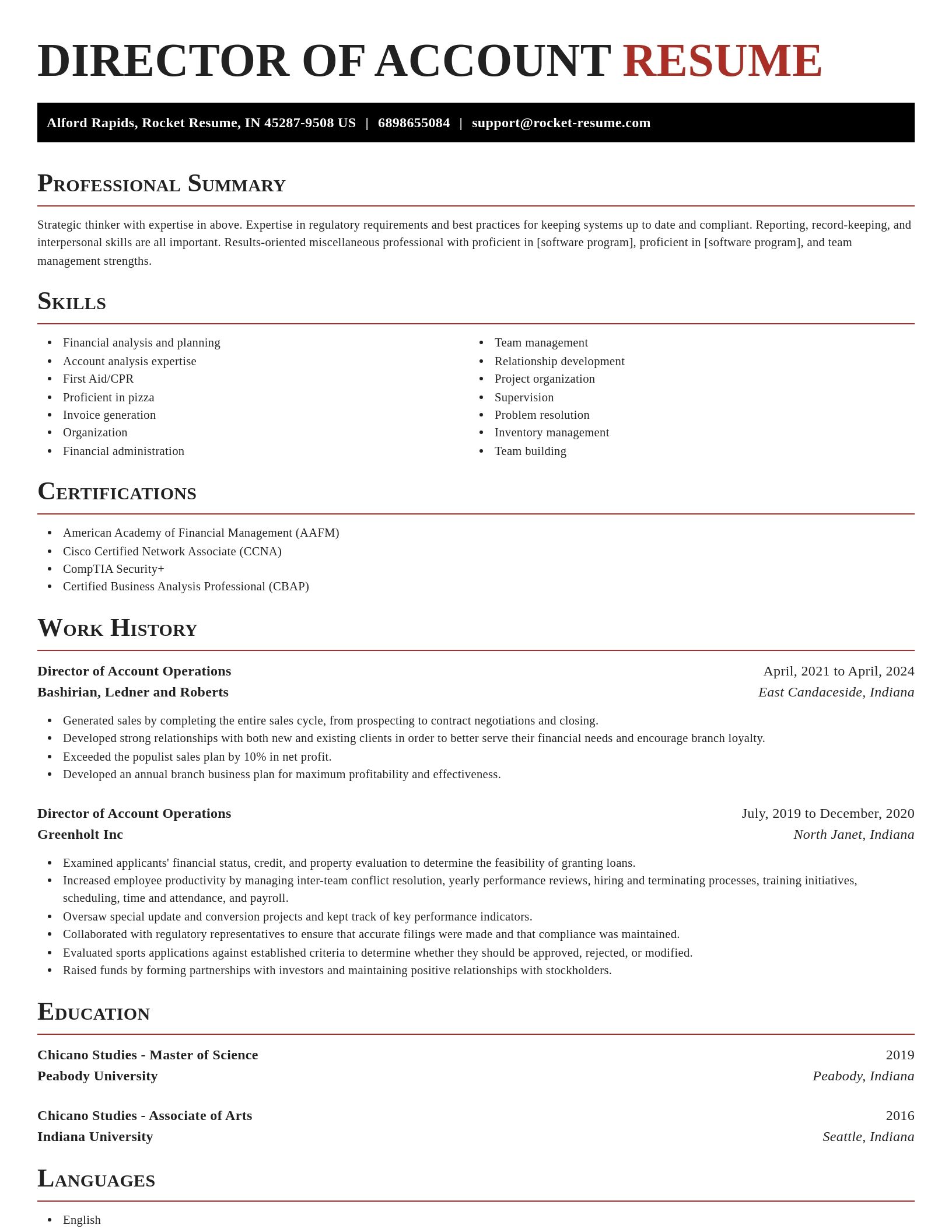 Exquisite resume template