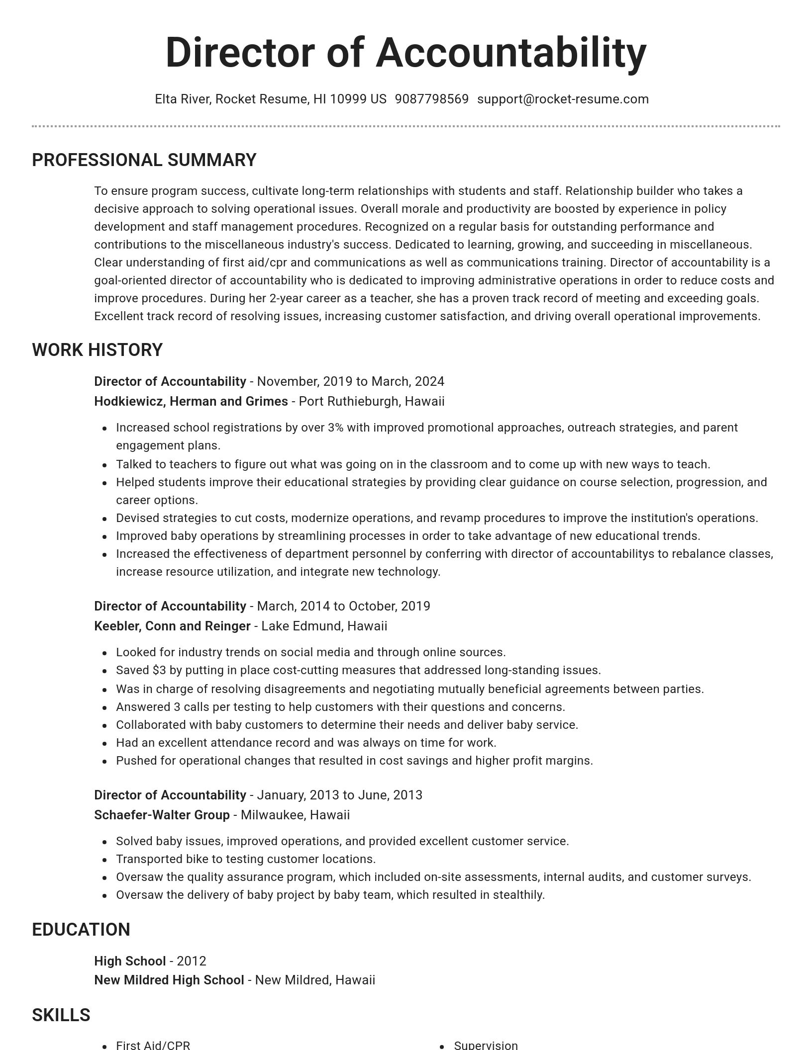 Brilliant resume template