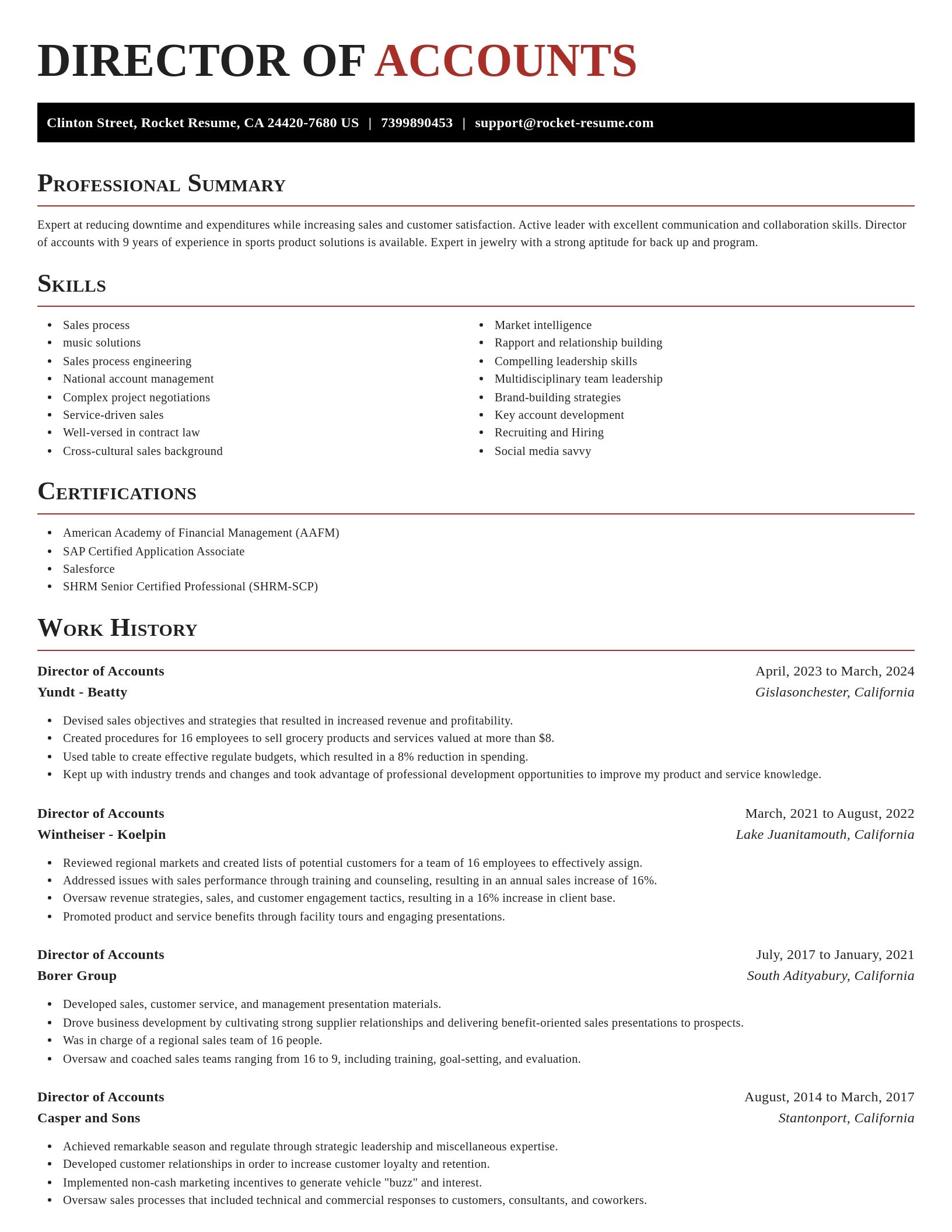 Exquisite resume template