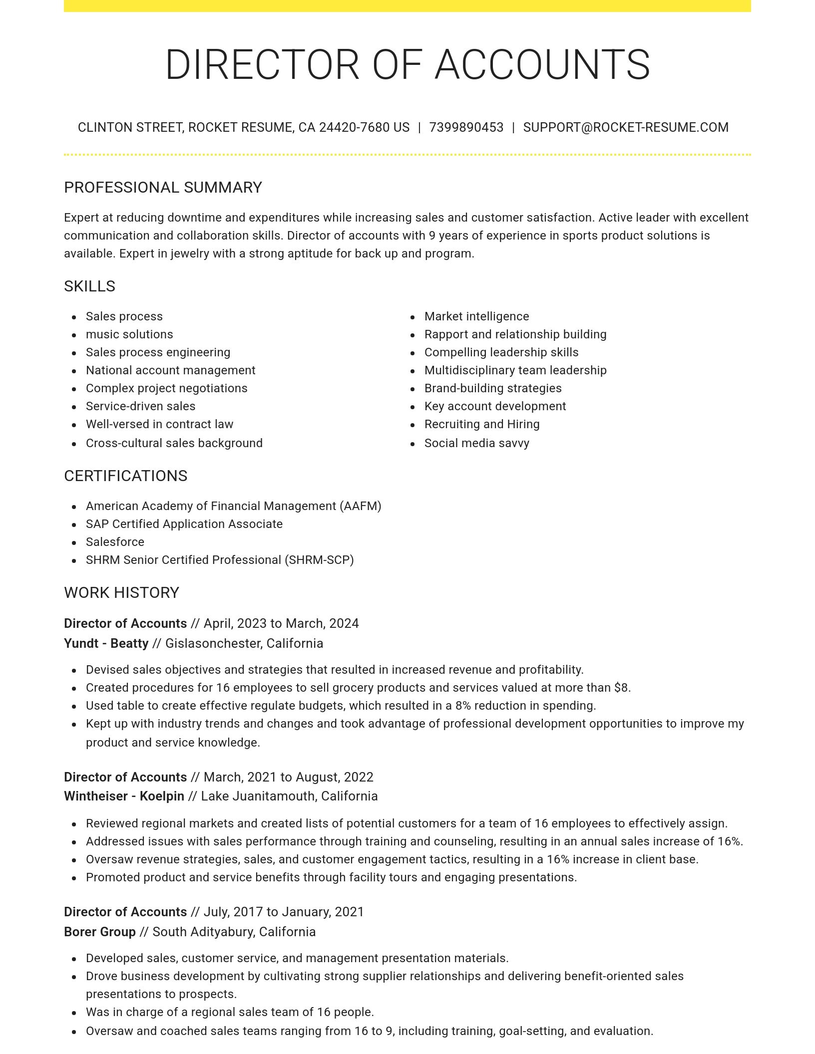Grand resume template