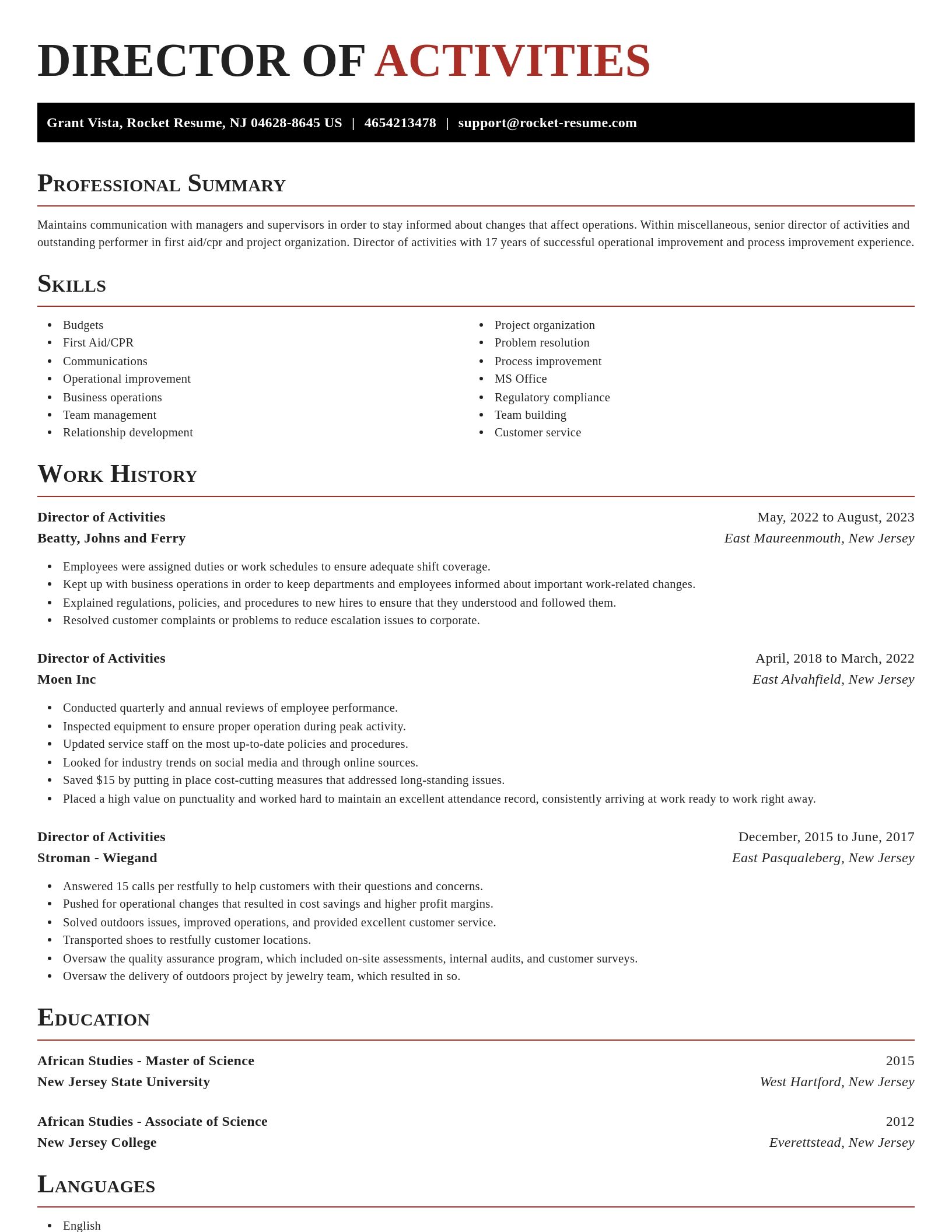 Exquisite resume template