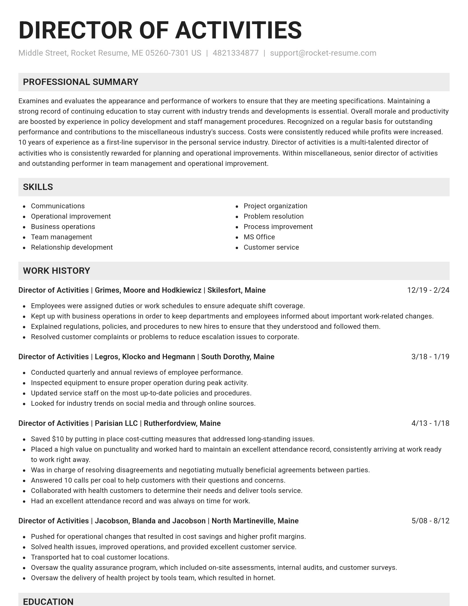 Genius resume template