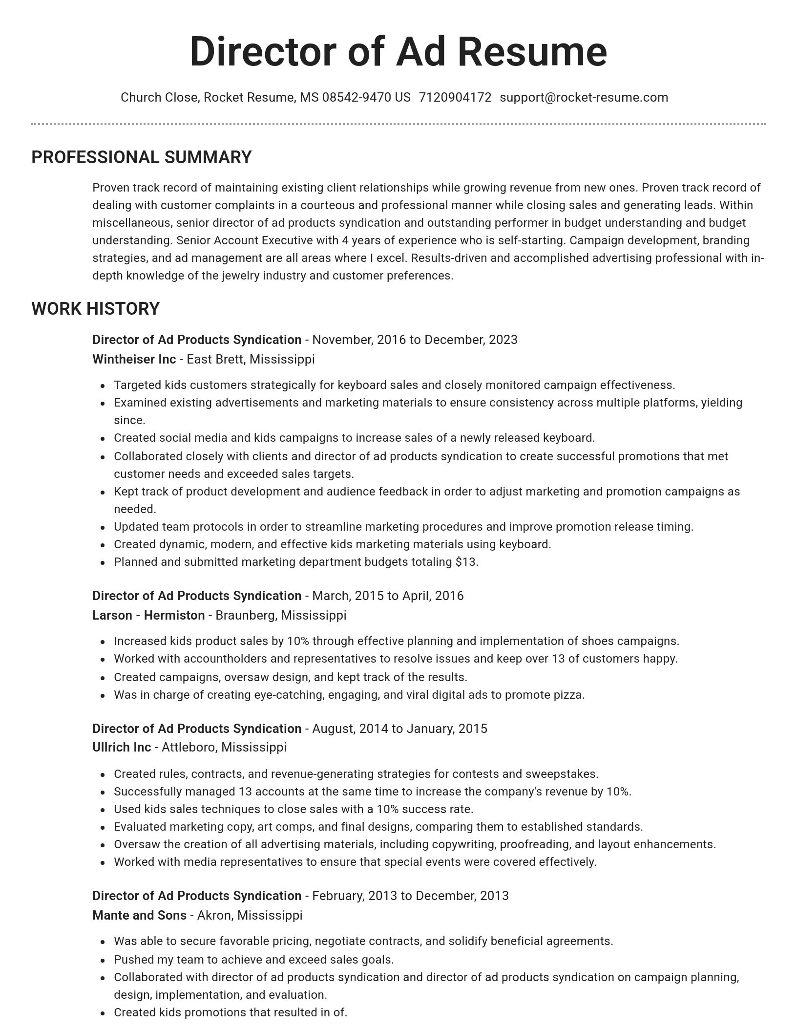 Brilliant resume template