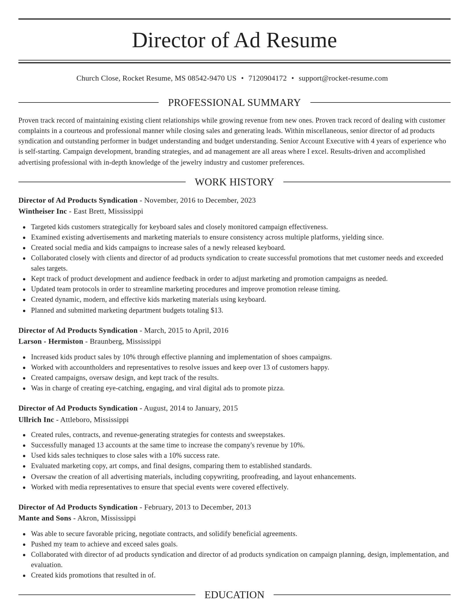 Elegant resume template