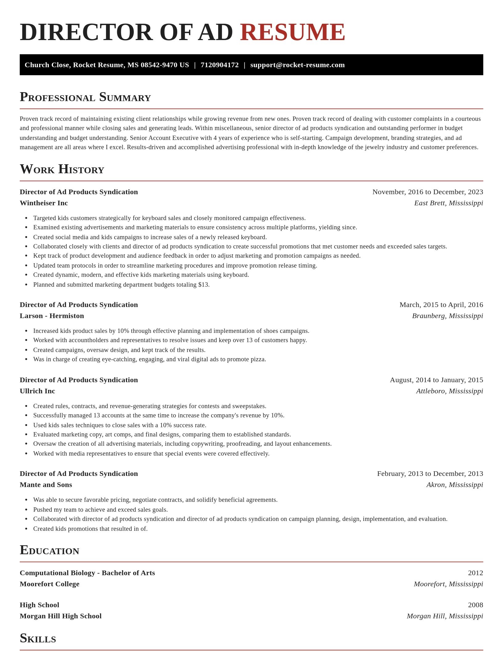Exquisite resume template