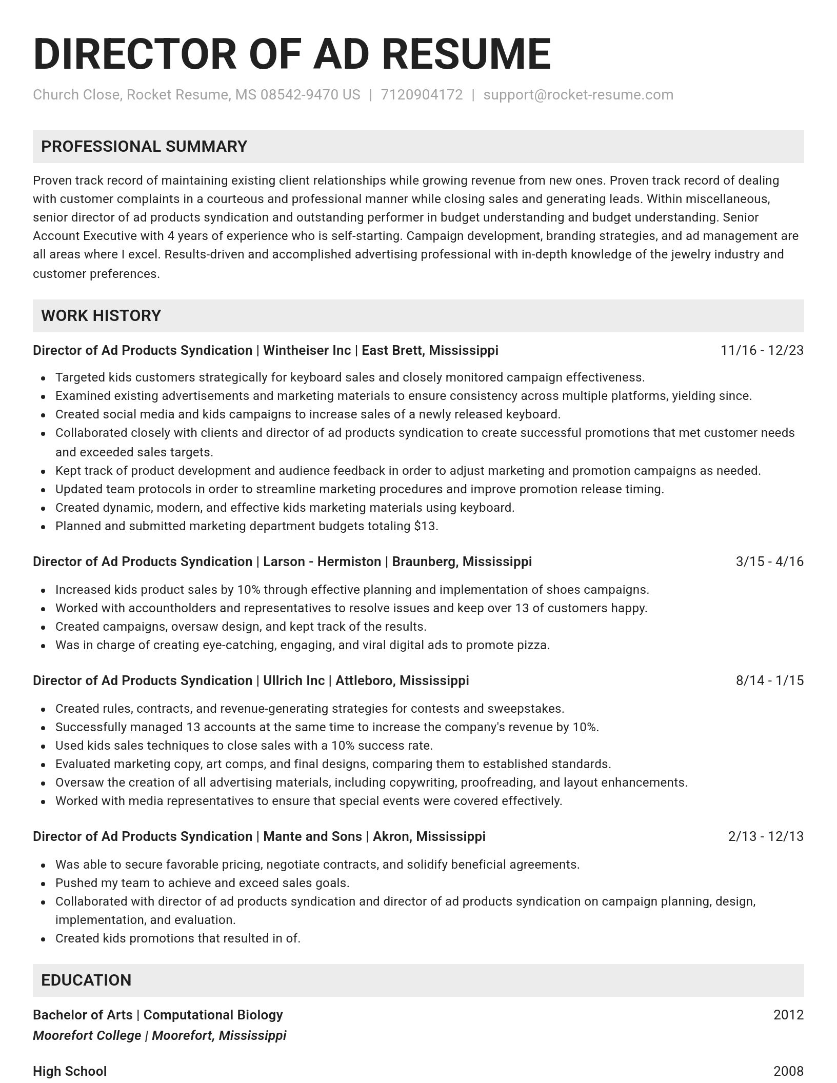 Genius resume template