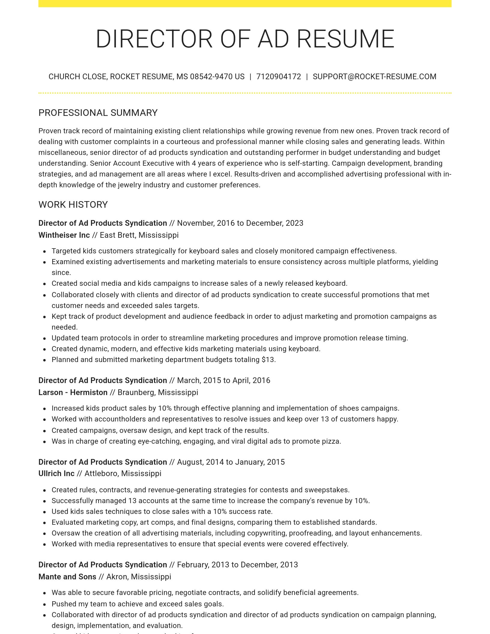 Grand resume template