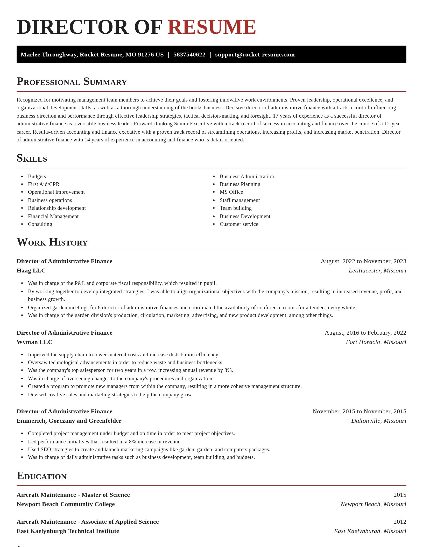 Exquisite resume template