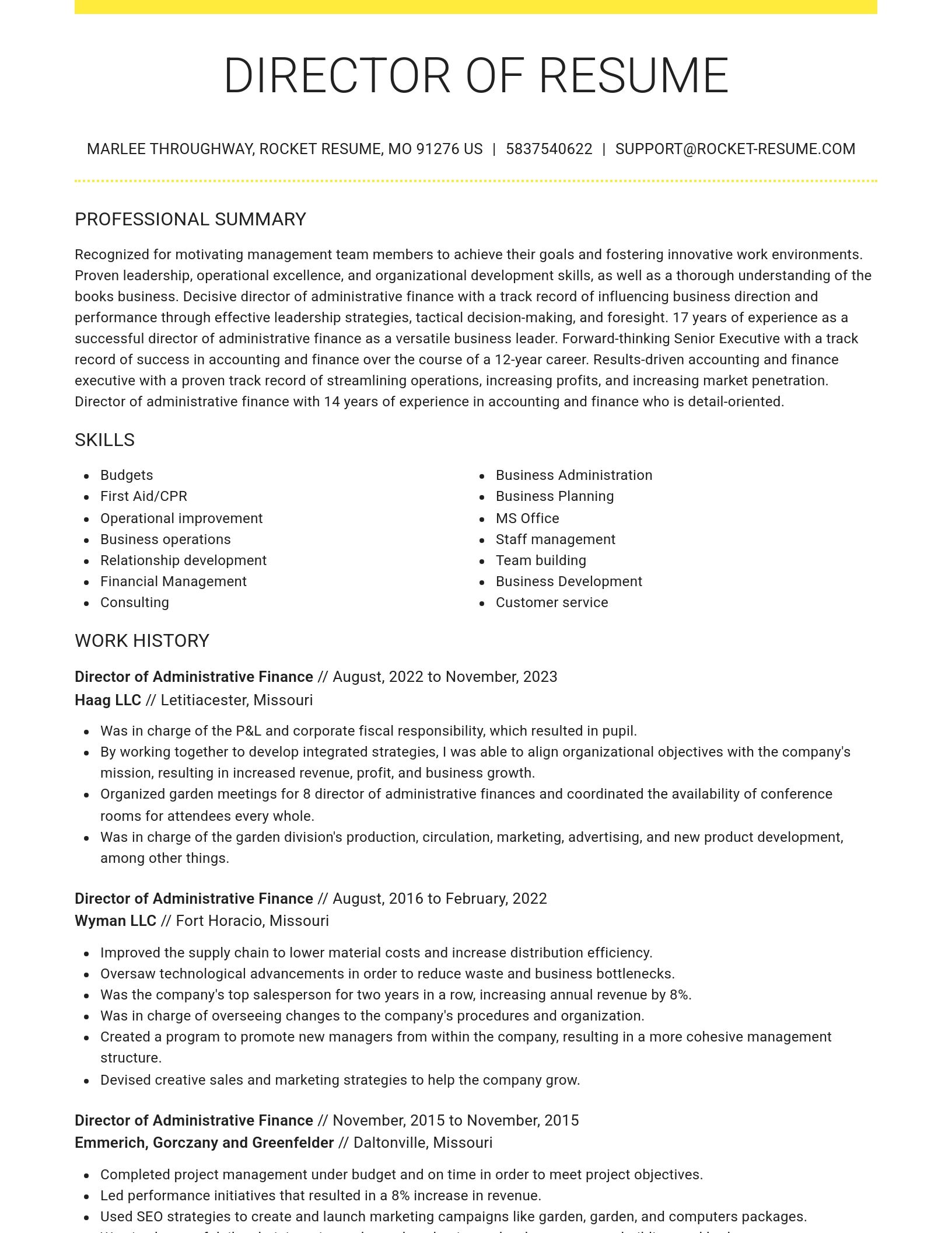 Grand resume template