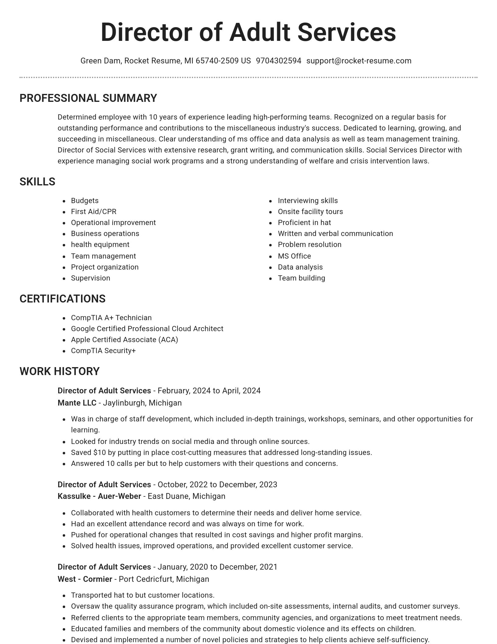 Brilliant resume template