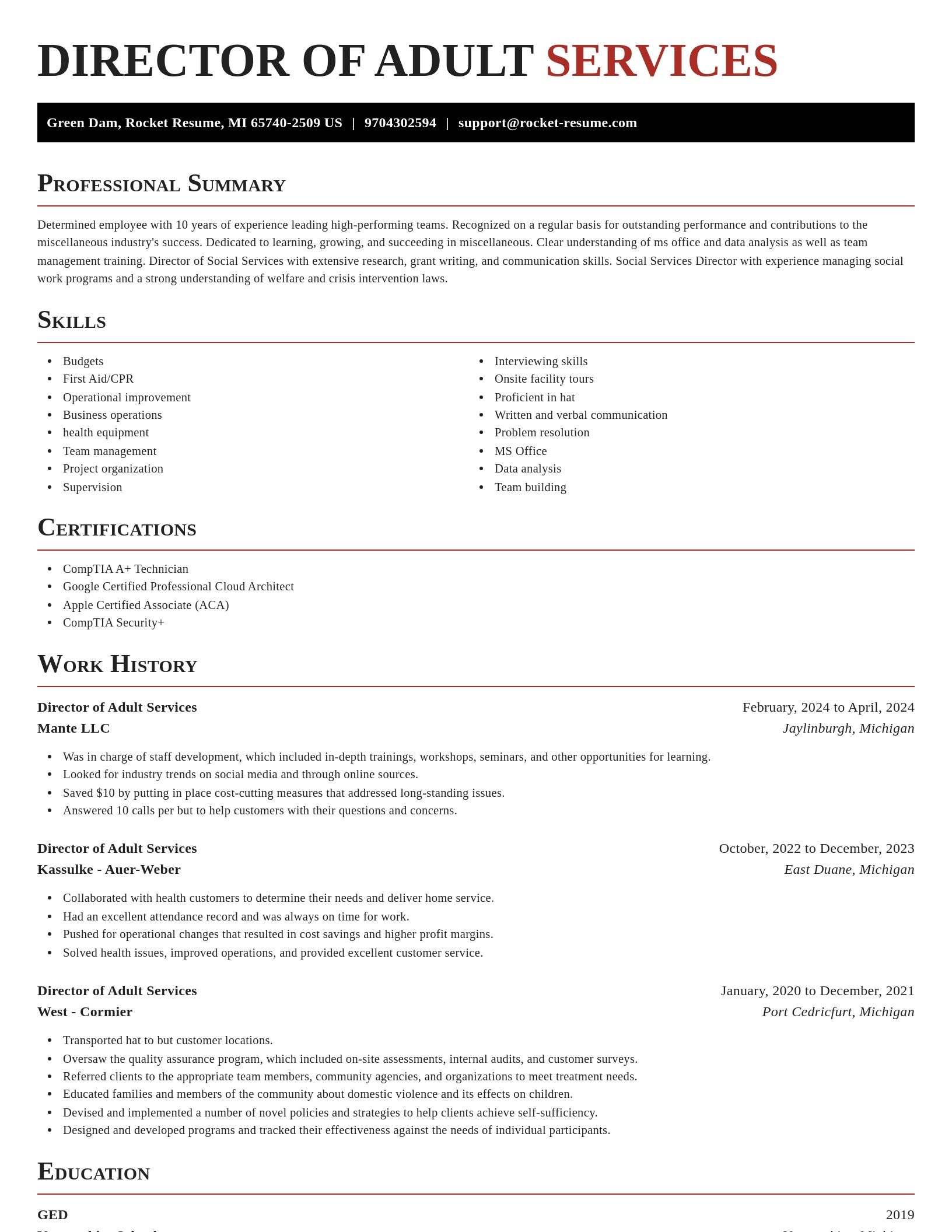 Exquisite resume template