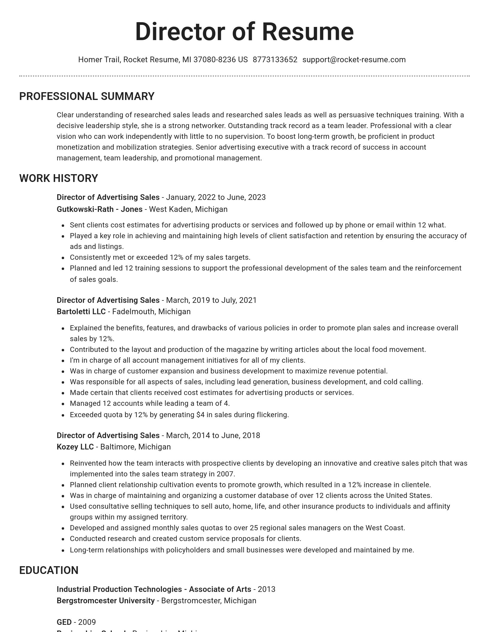Brilliant resume template