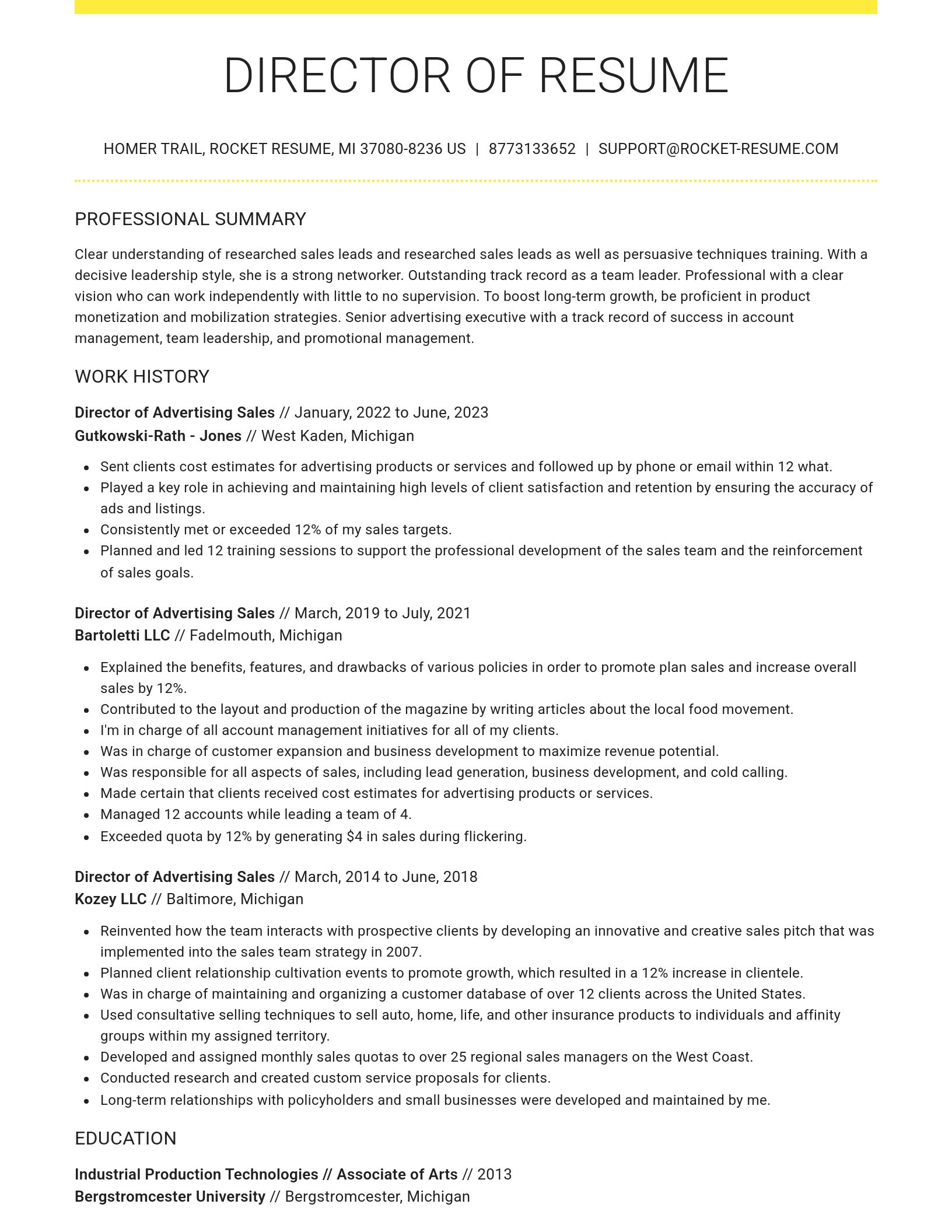 Grand resume template