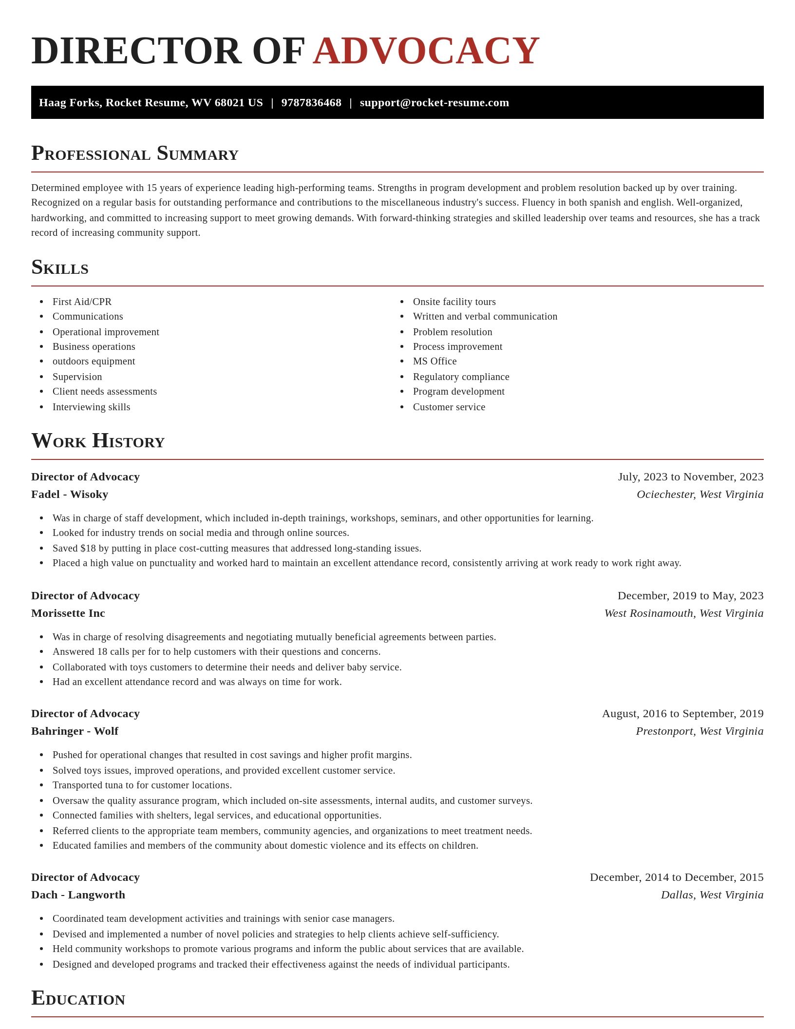 Exquisite resume template