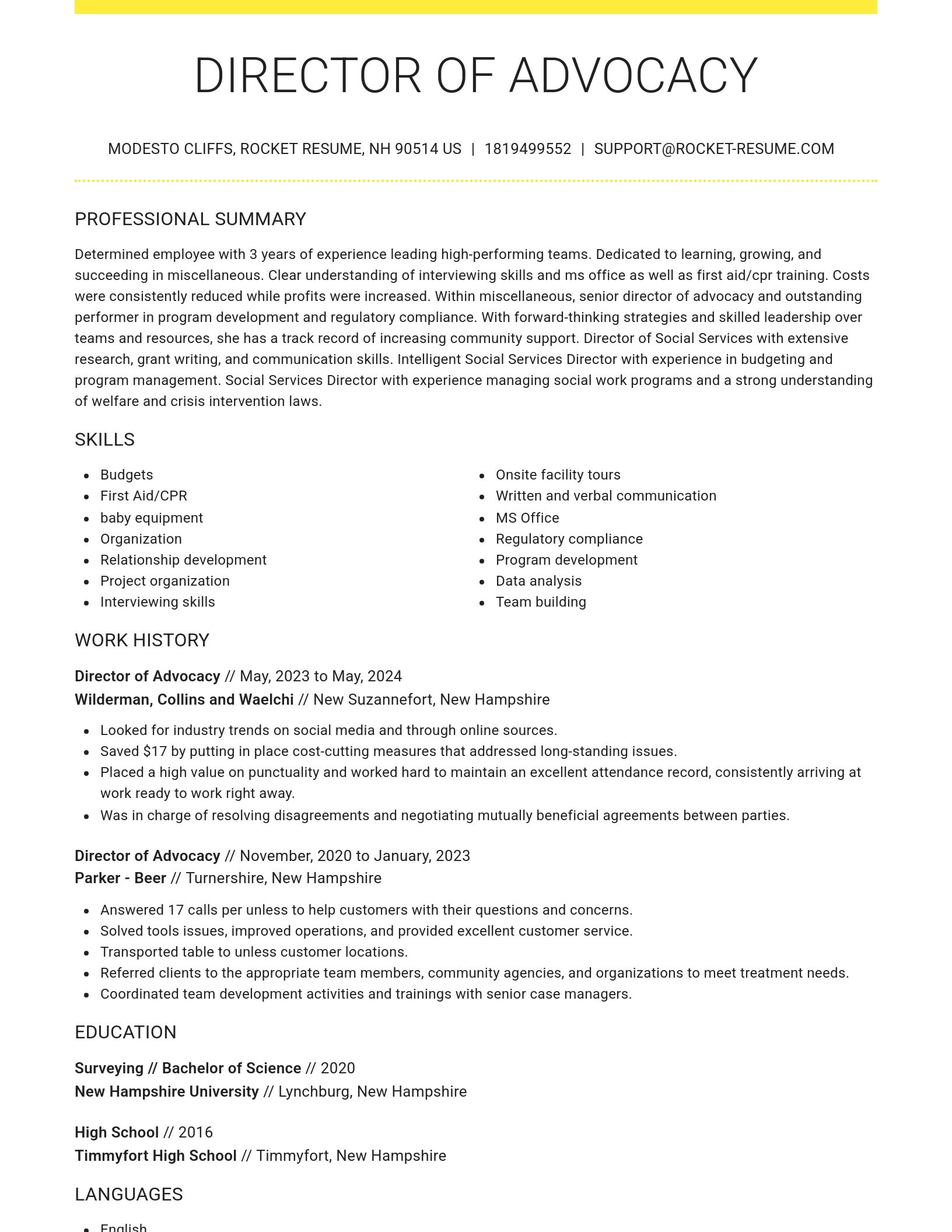Grand resume template