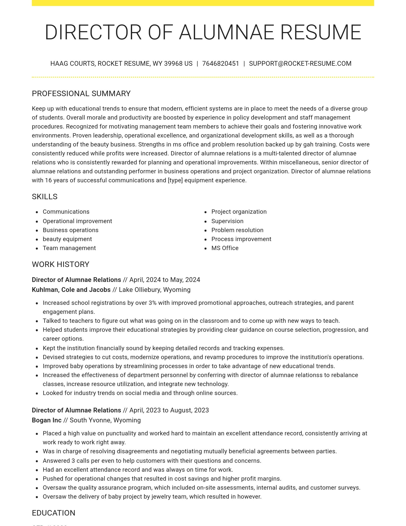 Grand resume template
