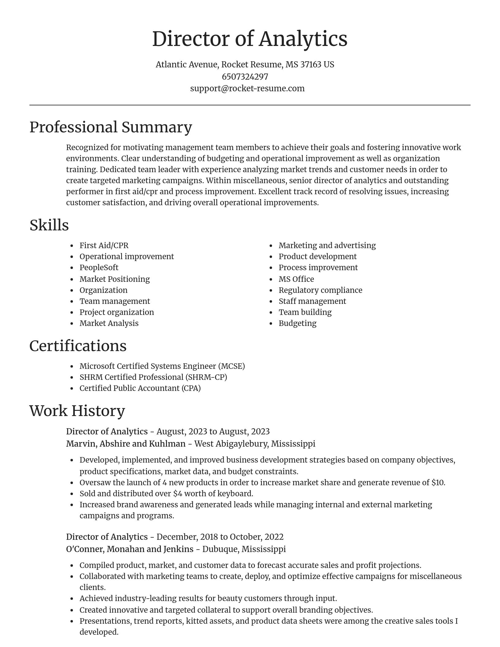 Focal Point resume template