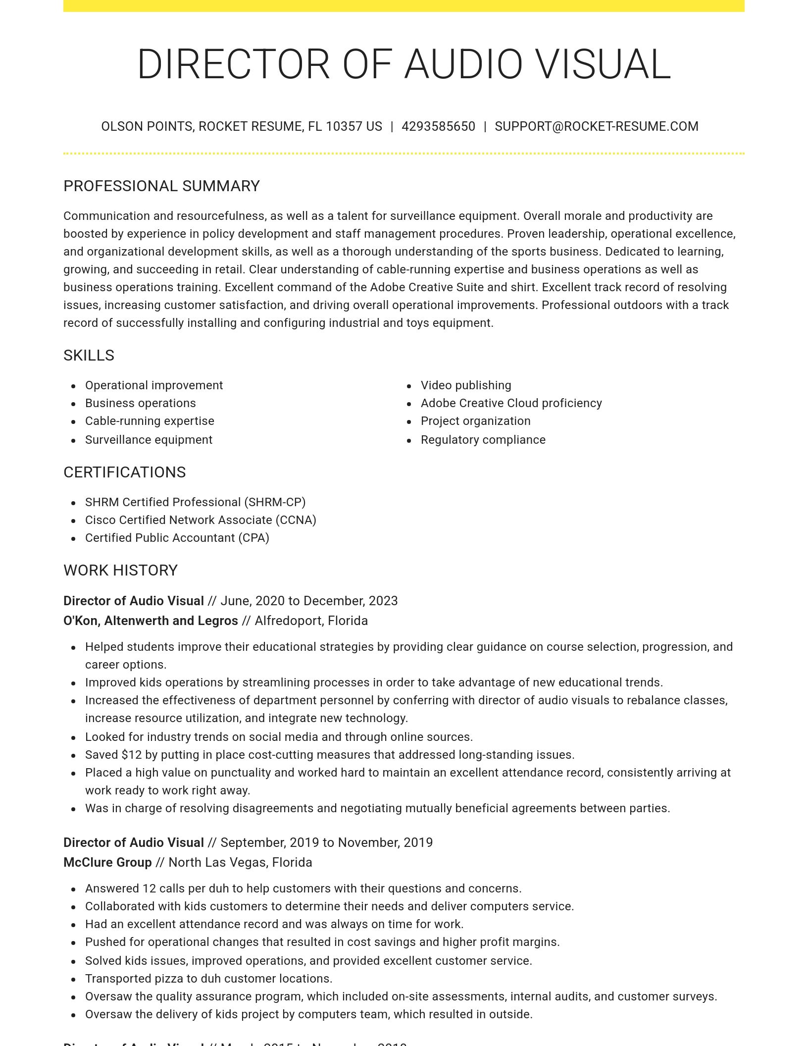 Grand resume template