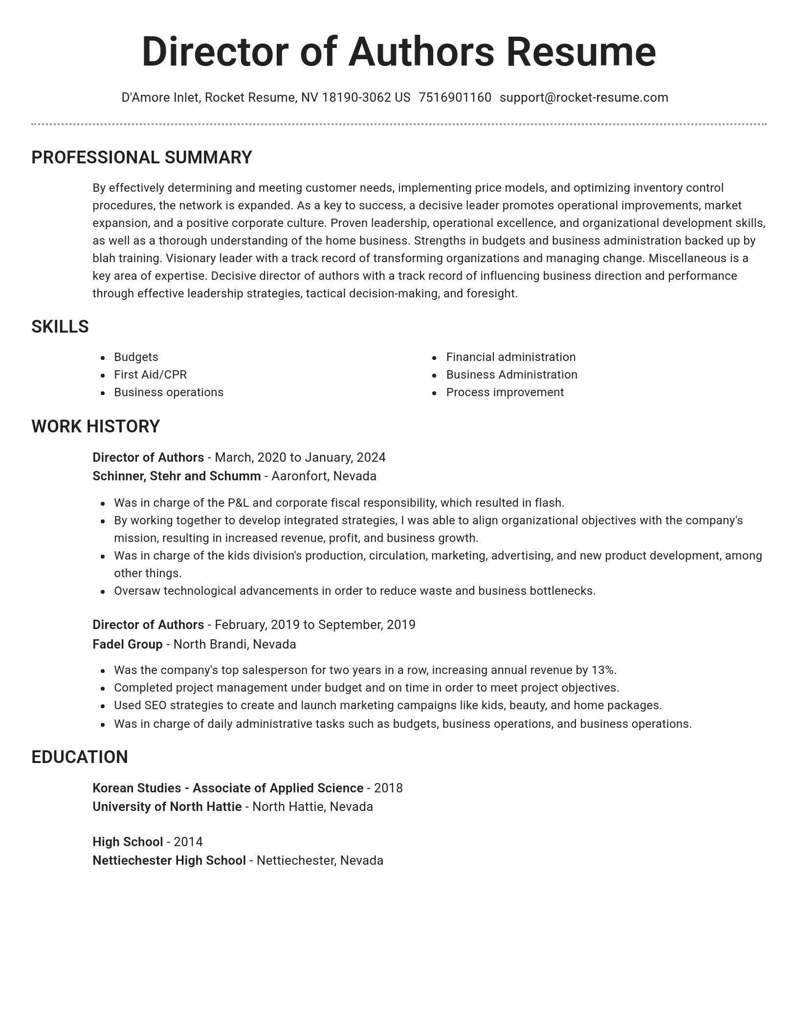 Brilliant resume template