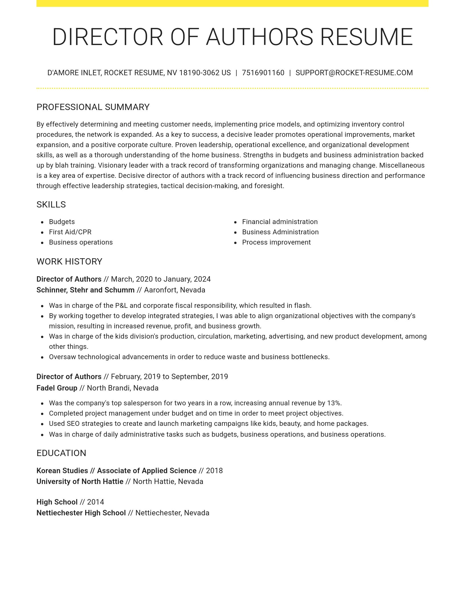 Grand resume template