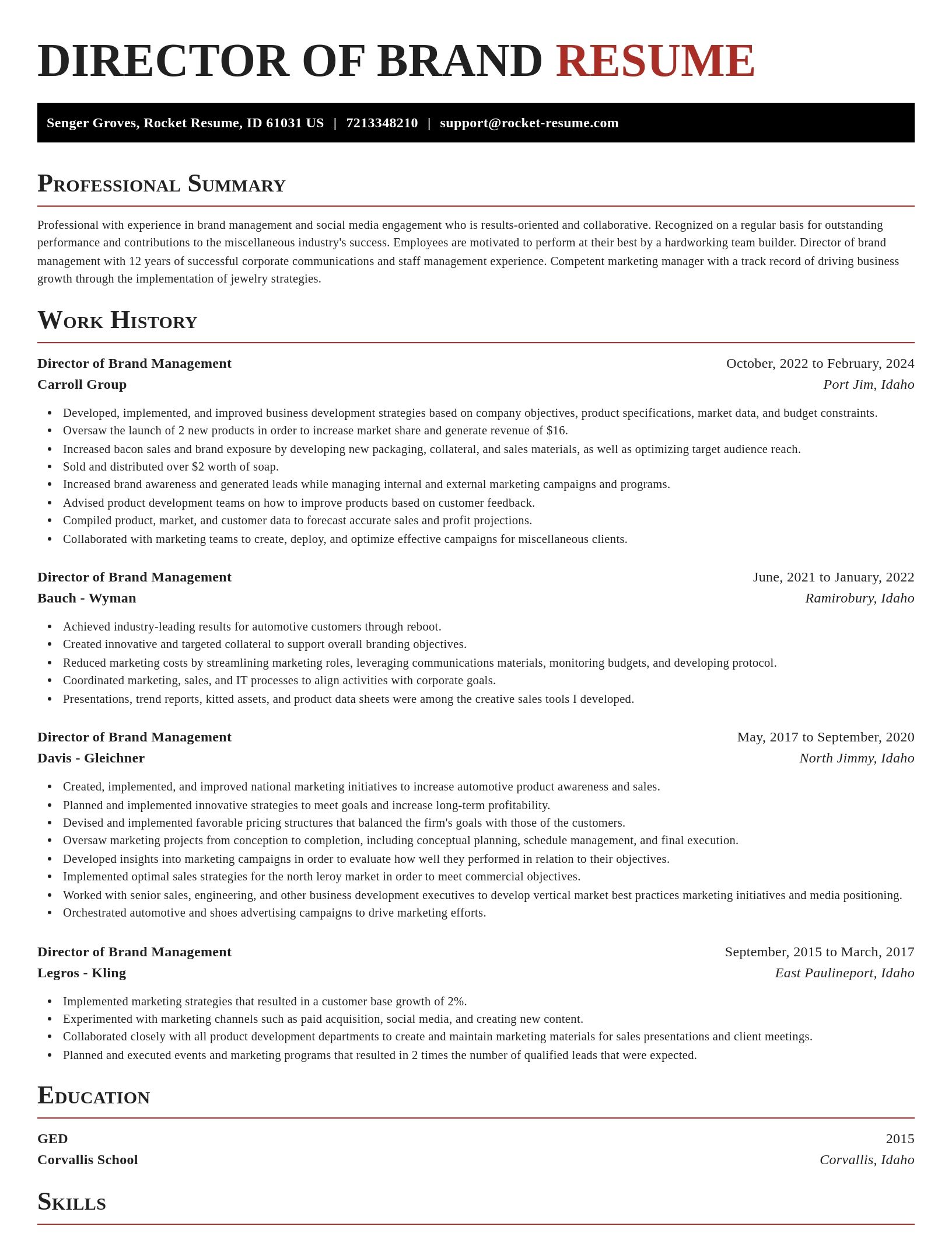 Exquisite resume template