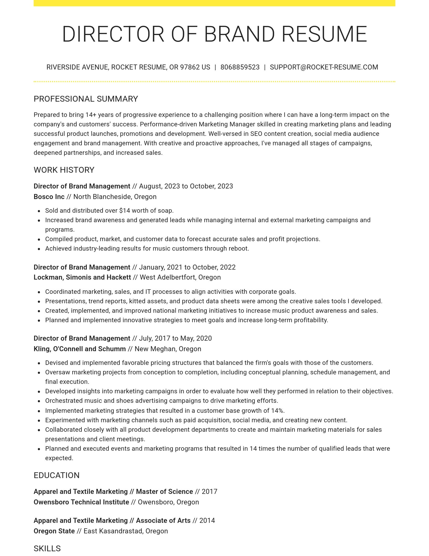 Grand resume template