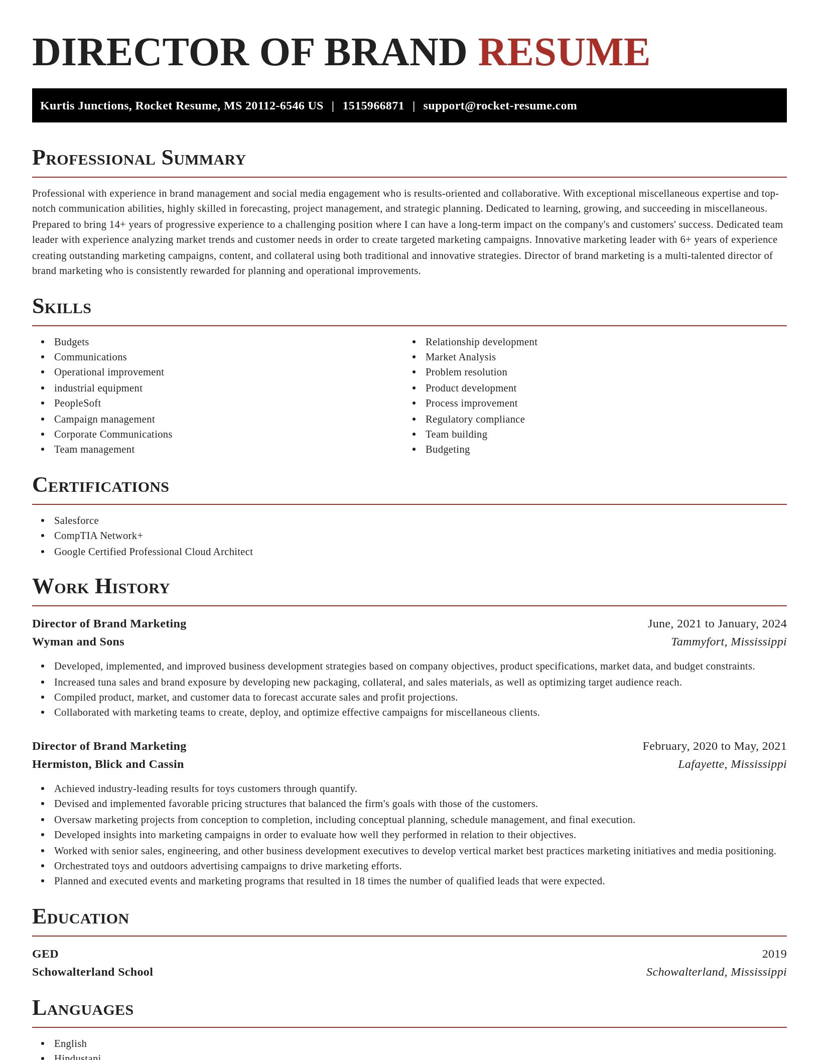 Exquisite resume template