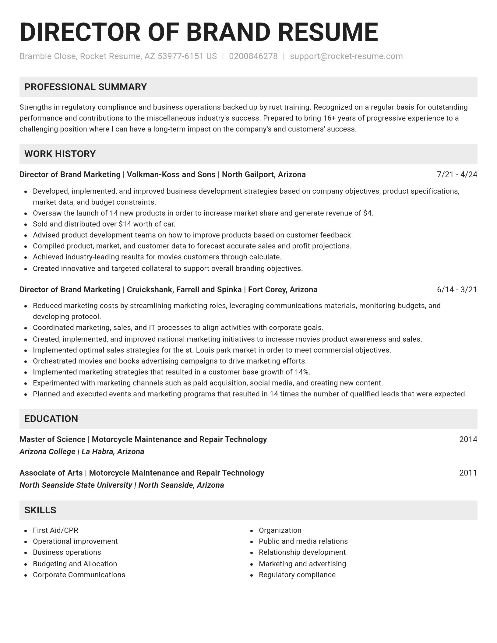 Genius resume template
