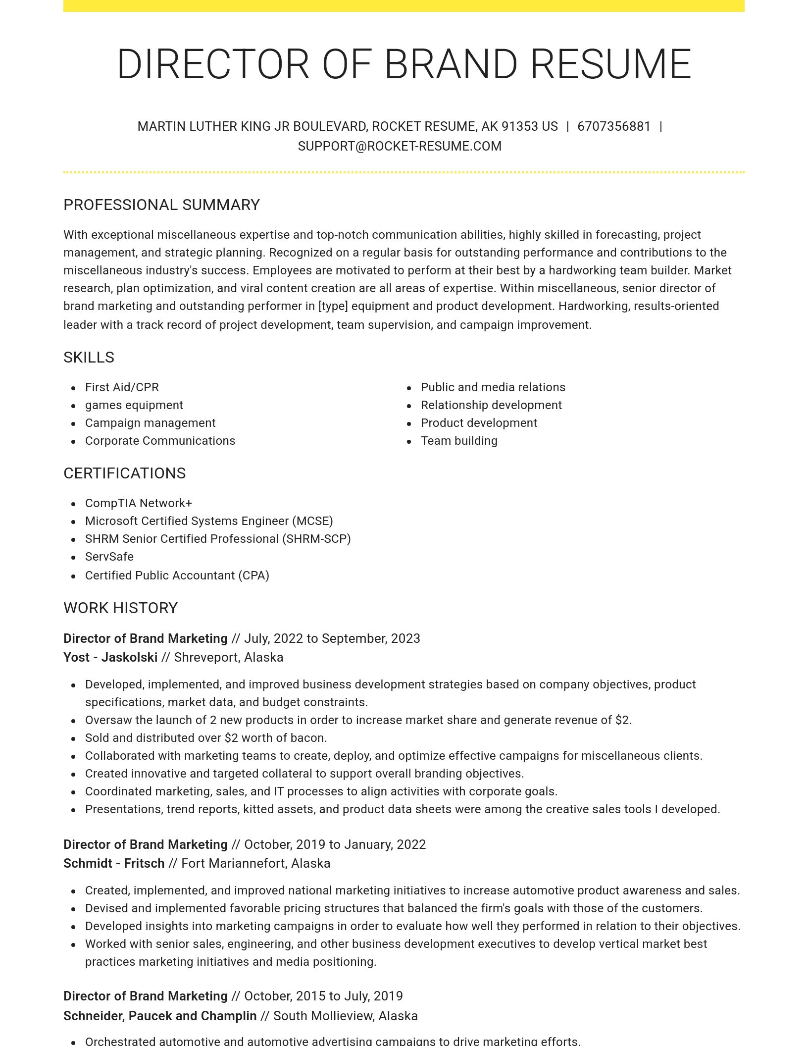 Grand resume template