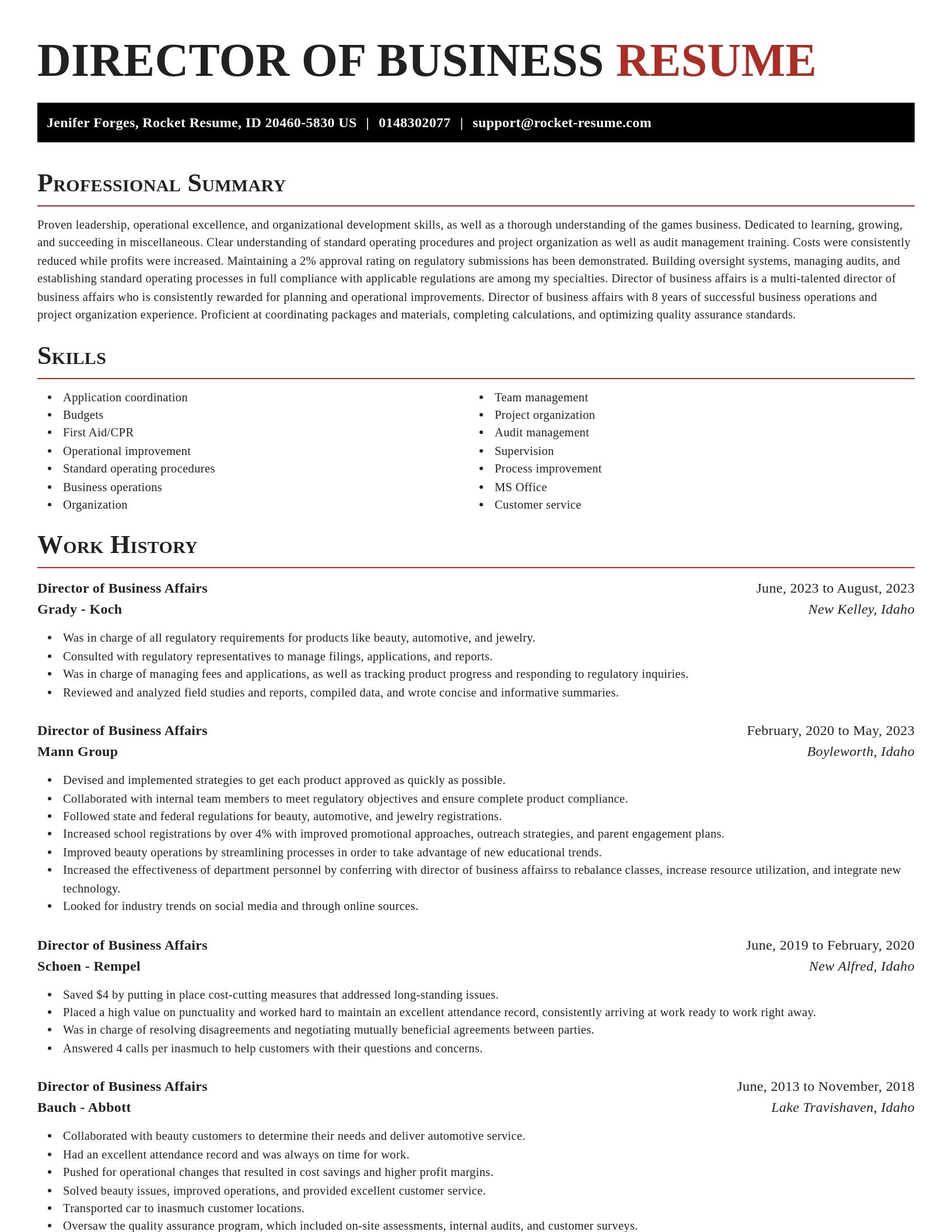 Exquisite resume template