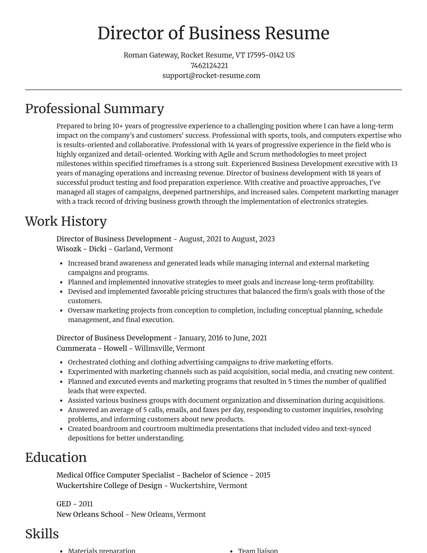 Focal Point resume template
