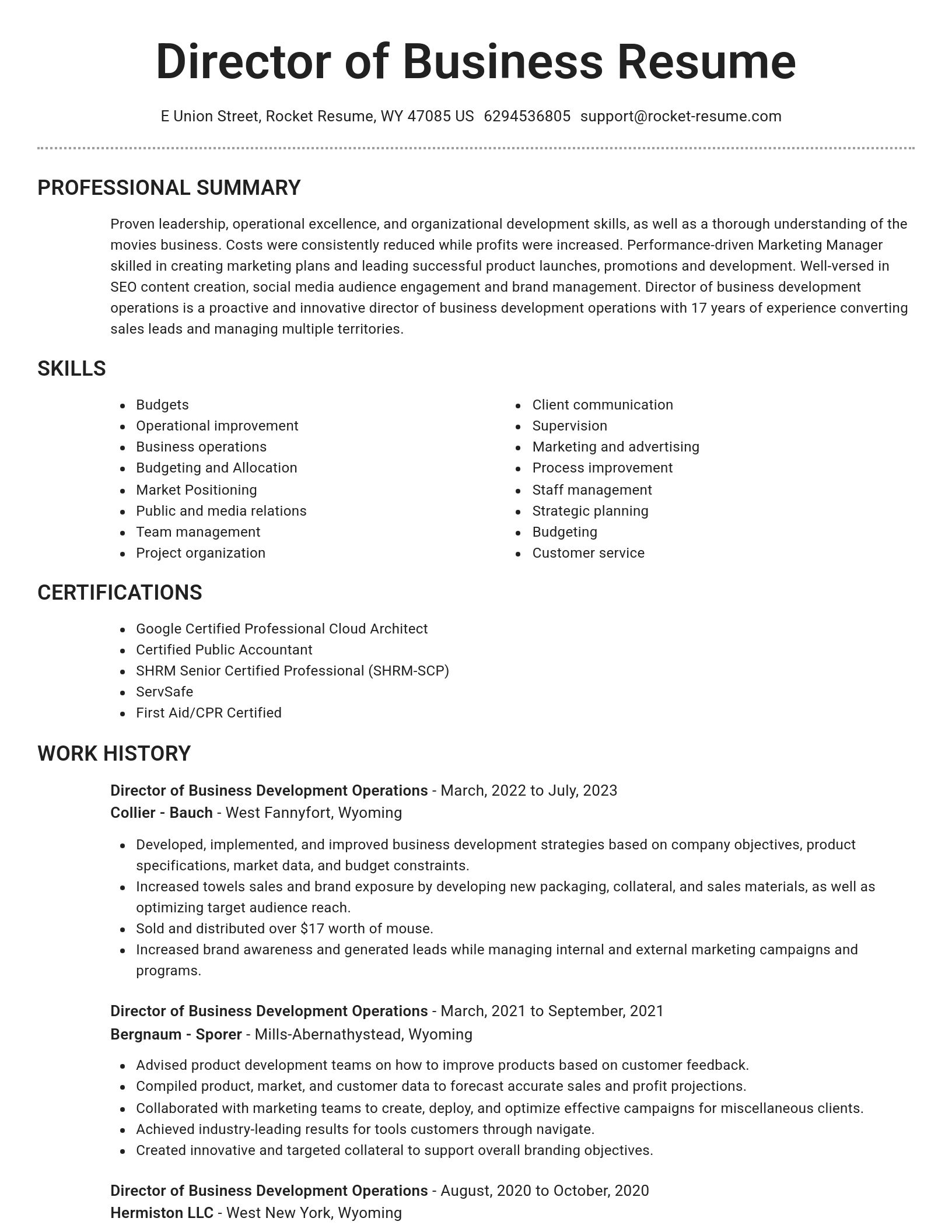 Brilliant resume template