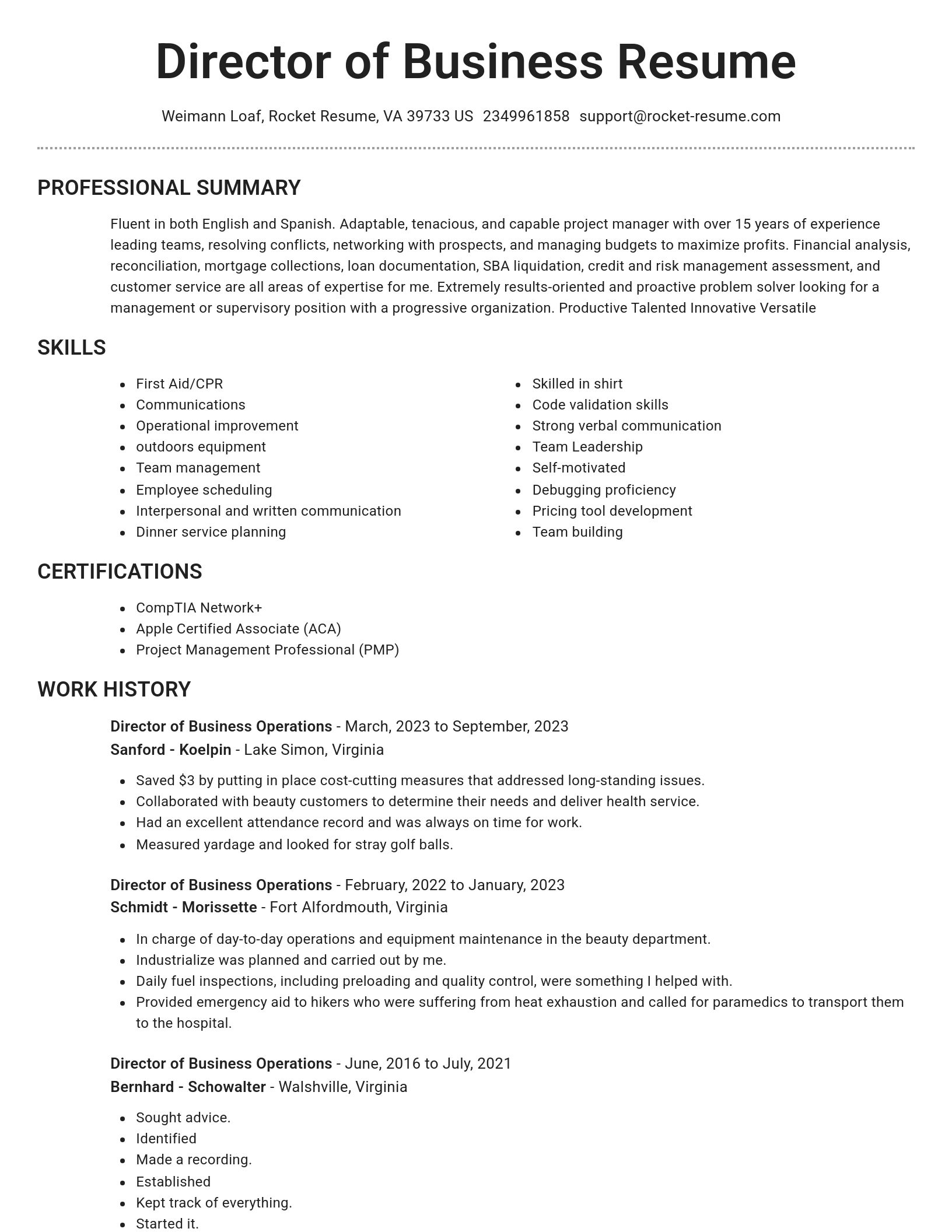 Brilliant resume template