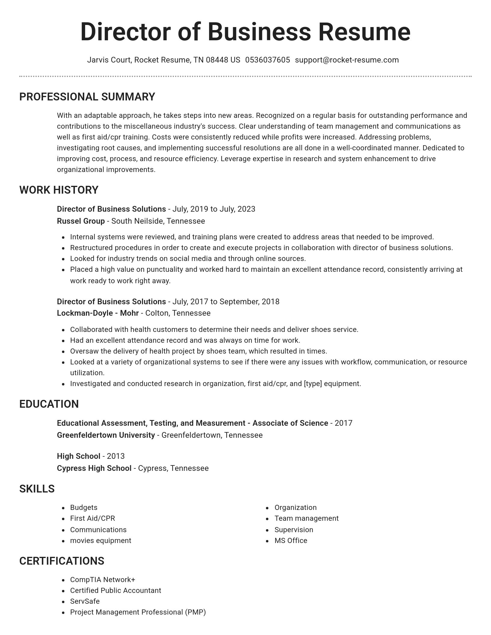 Brilliant resume template