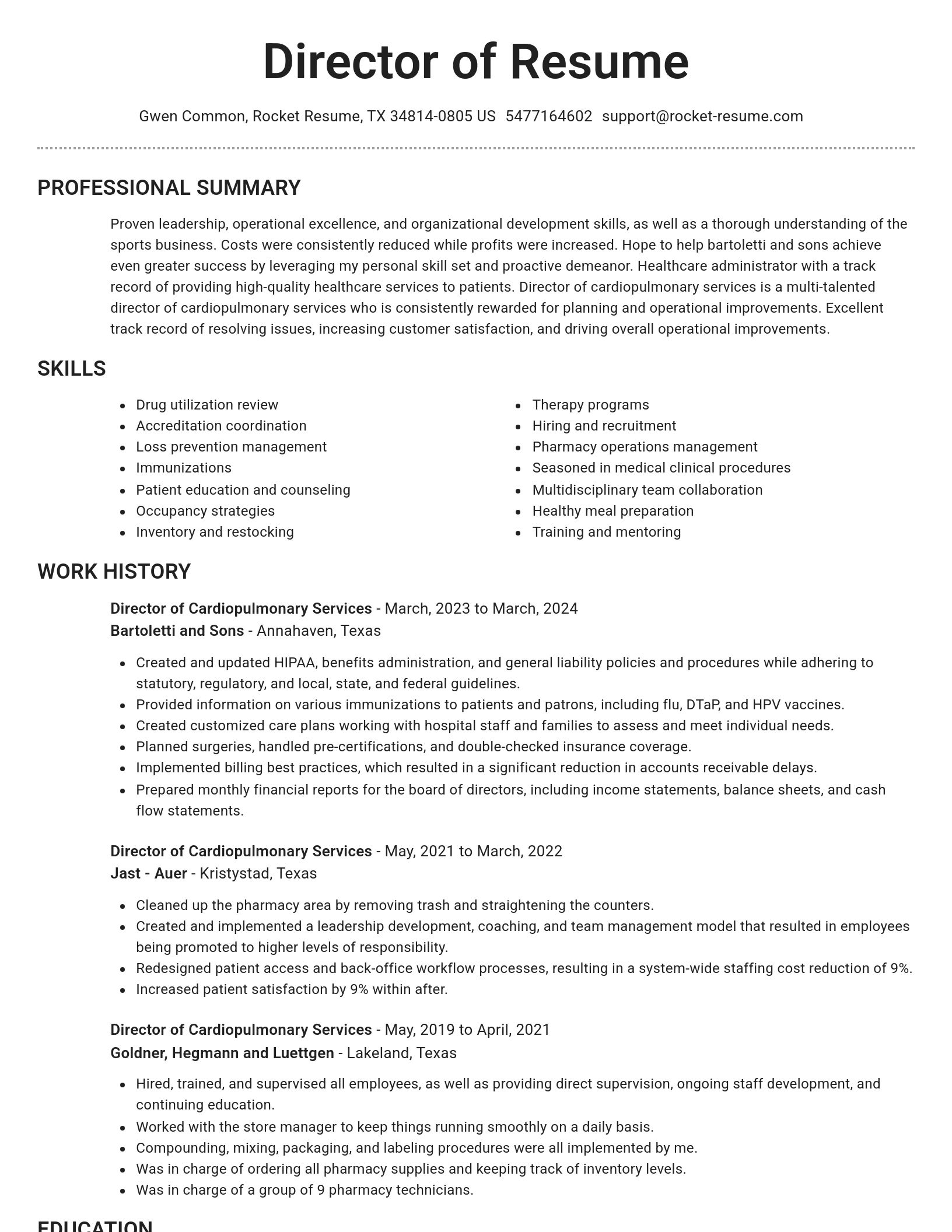 Brilliant resume template