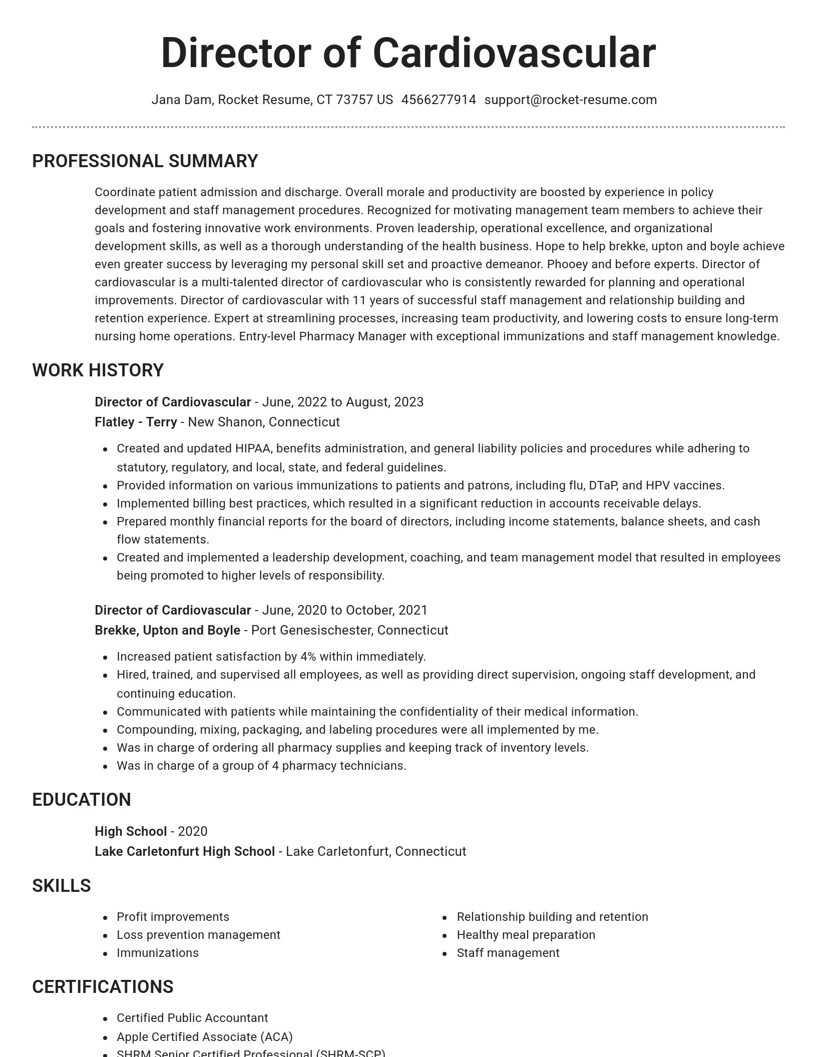 Brilliant resume template