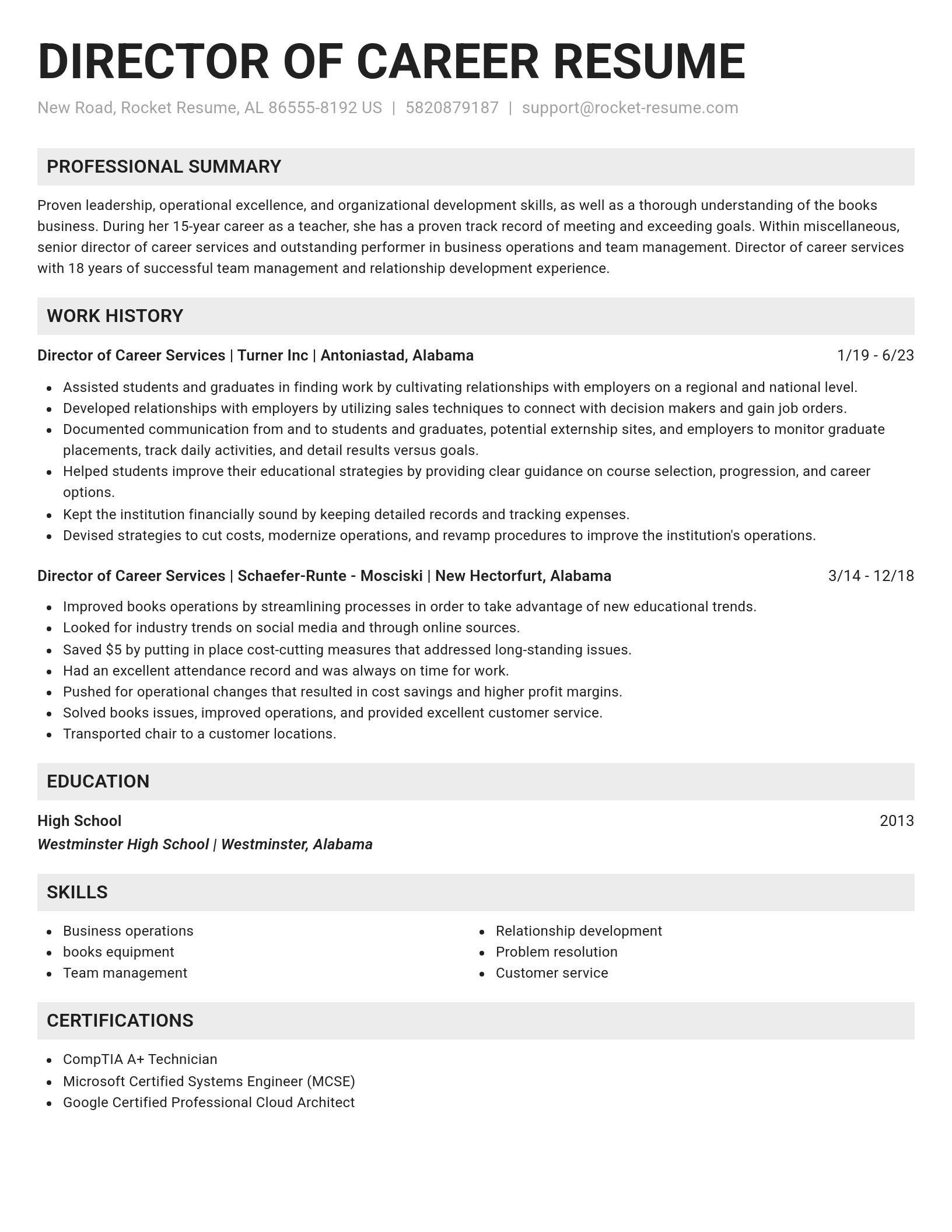 Genius resume template