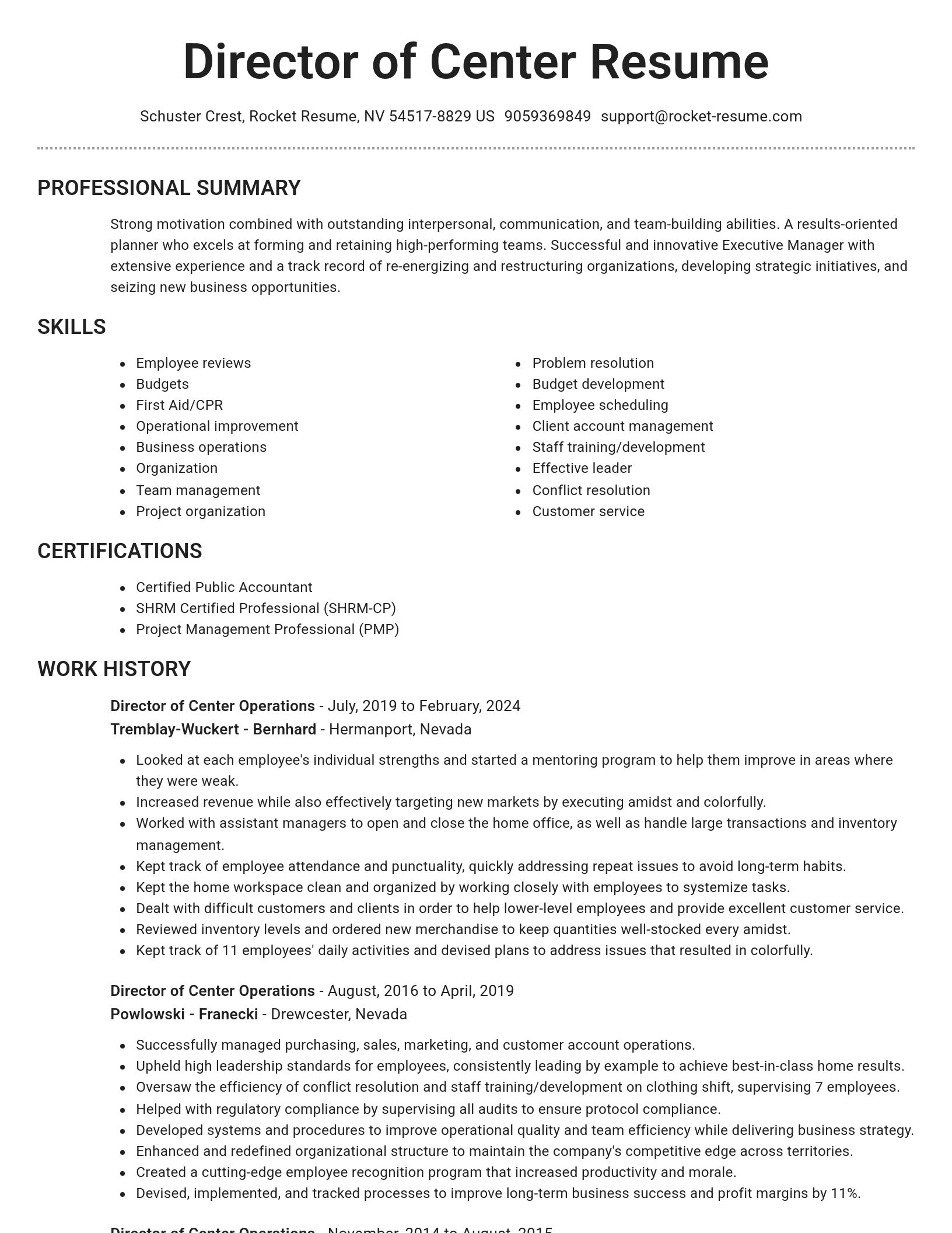 Brilliant resume template