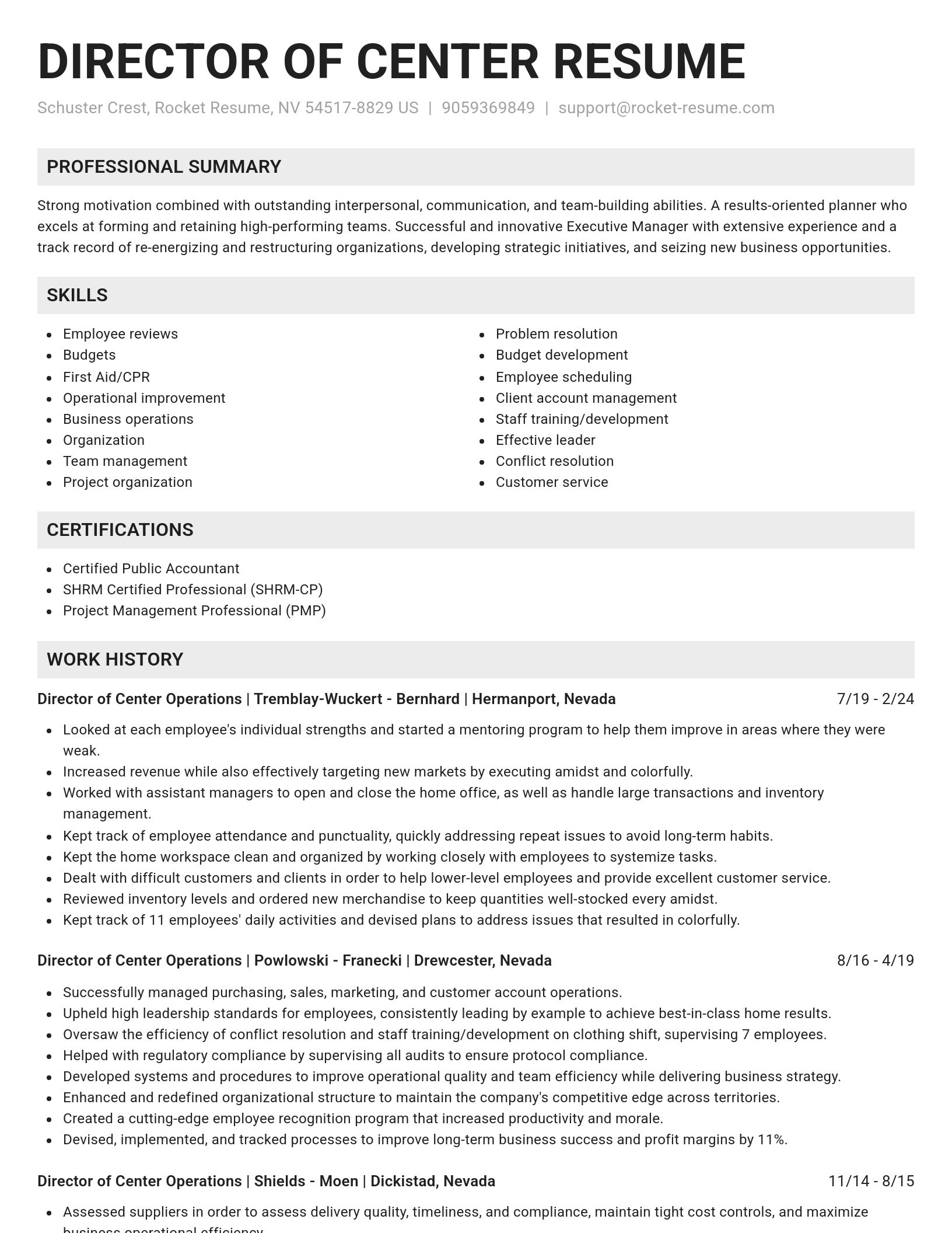 Genius resume template