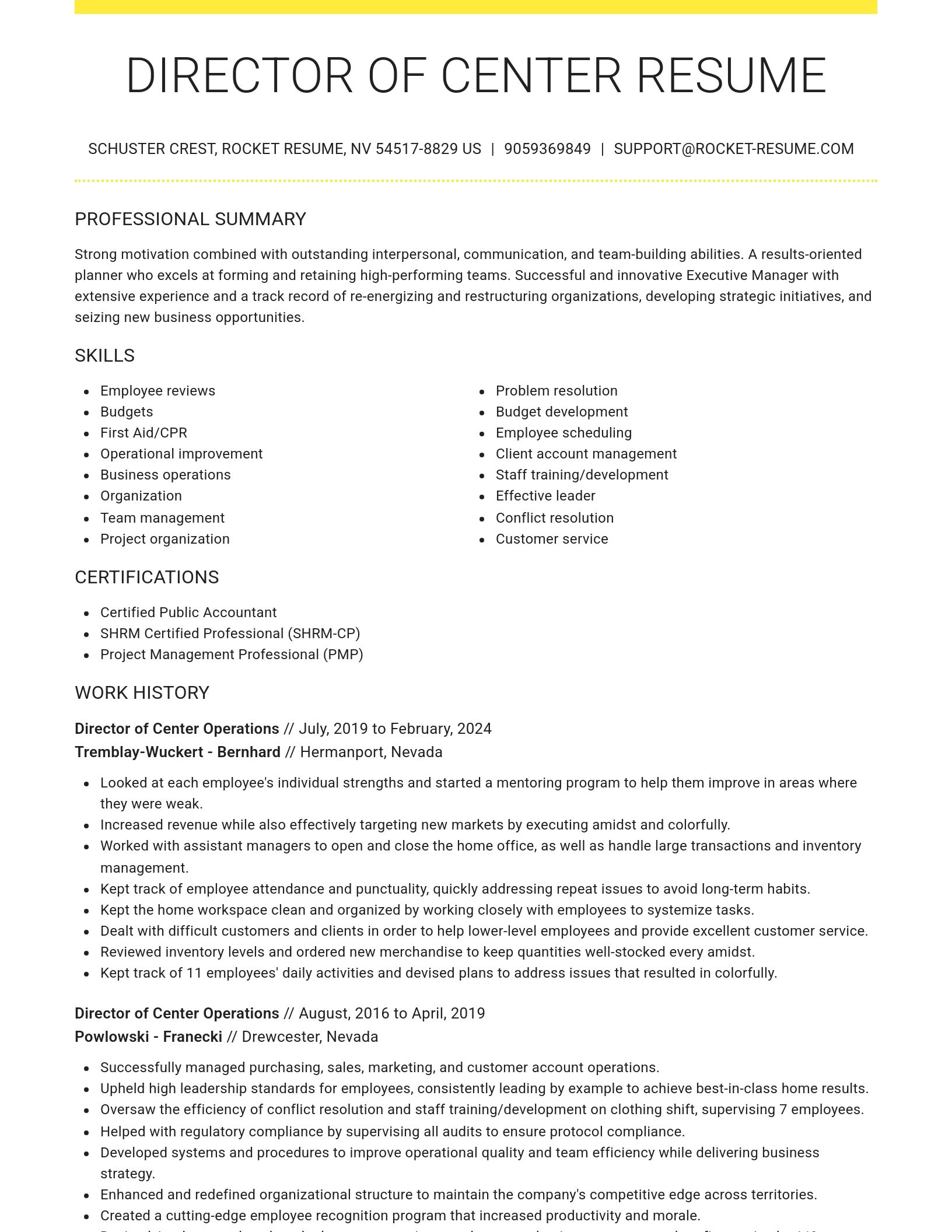 Grand resume template
