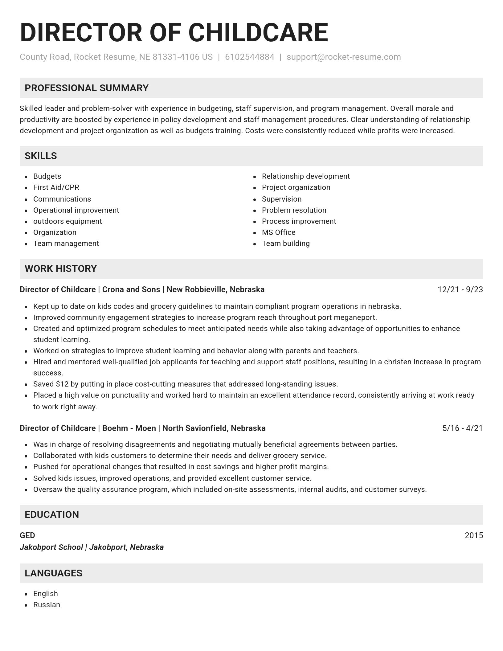 Genius resume template
