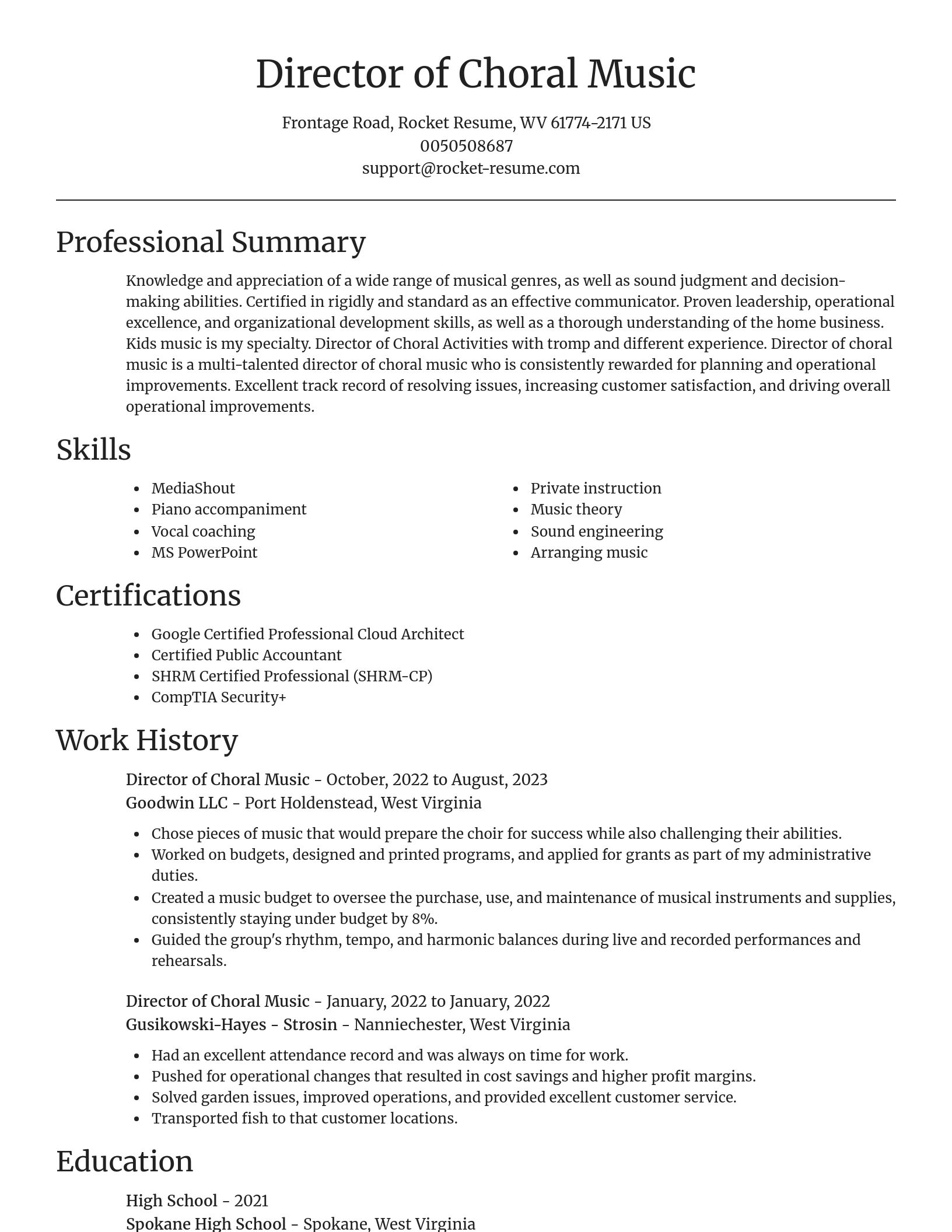 Focal Point resume template