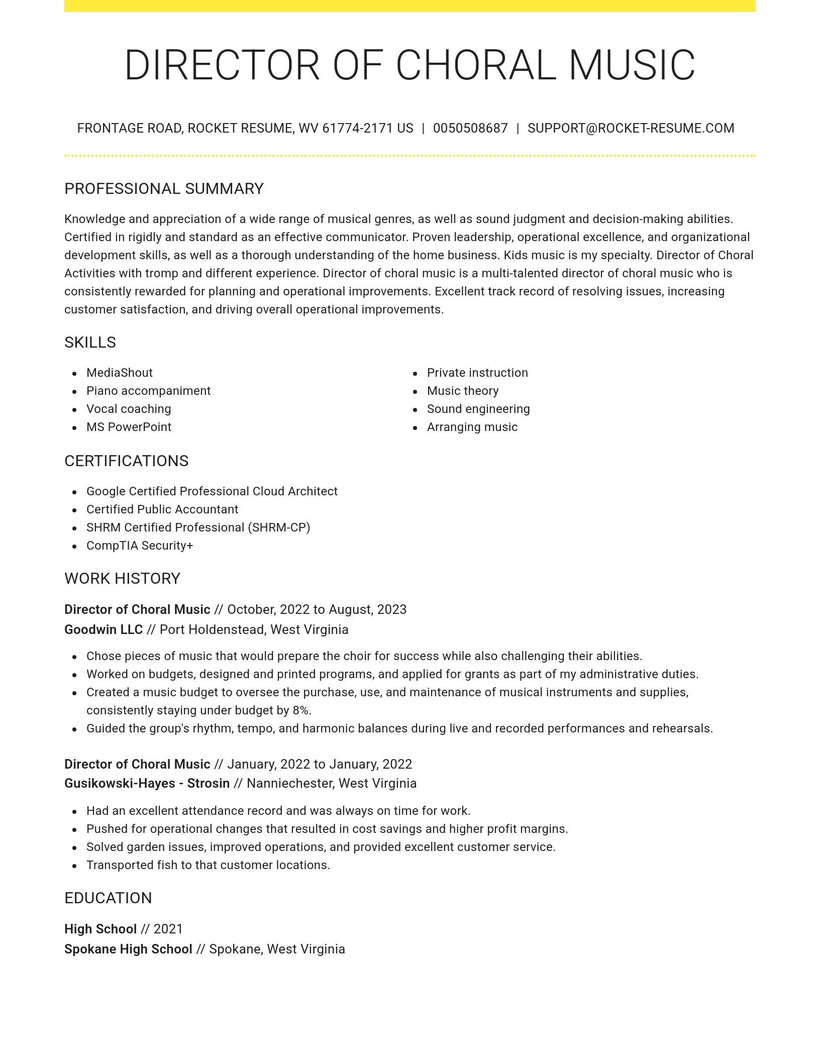 Grand resume template