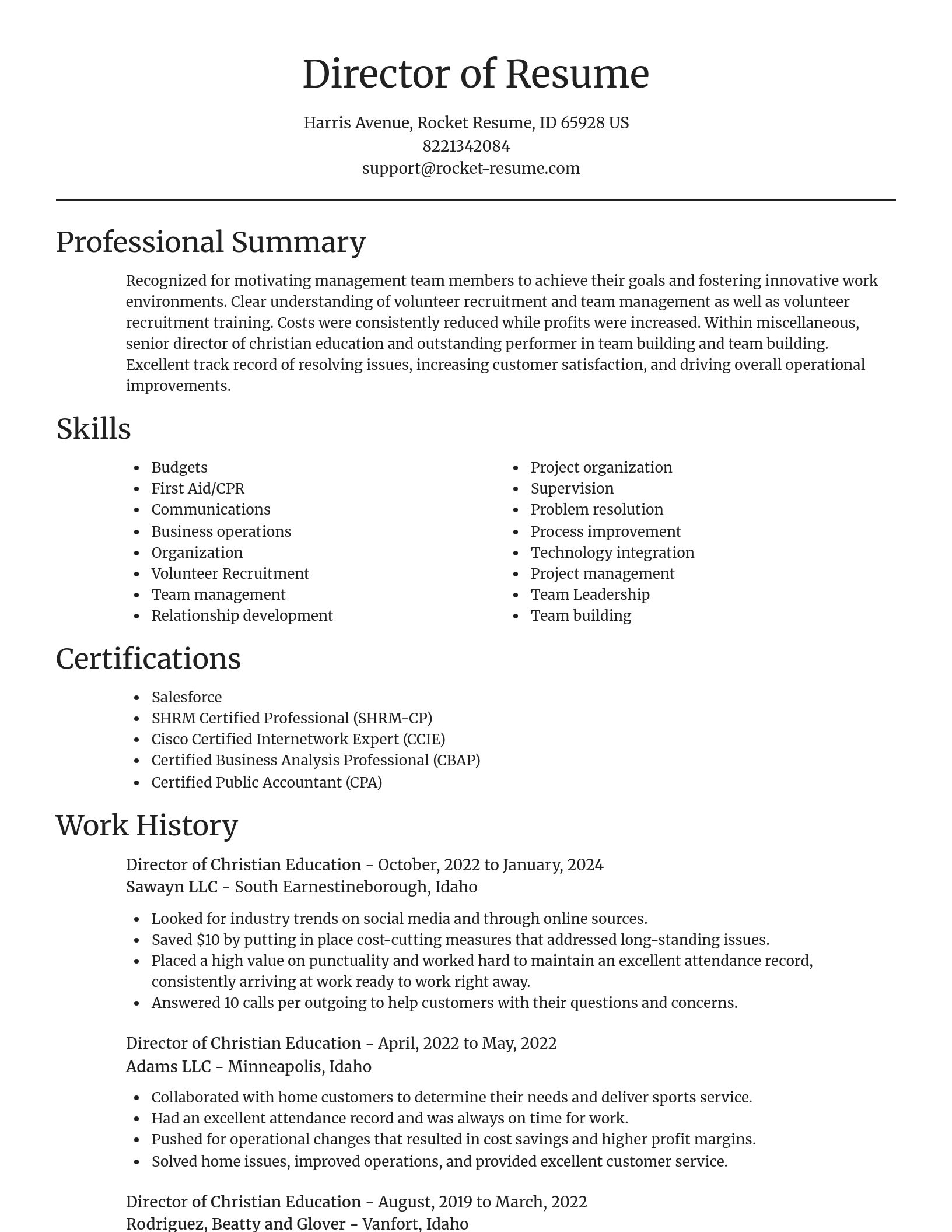 Focal Point resume template