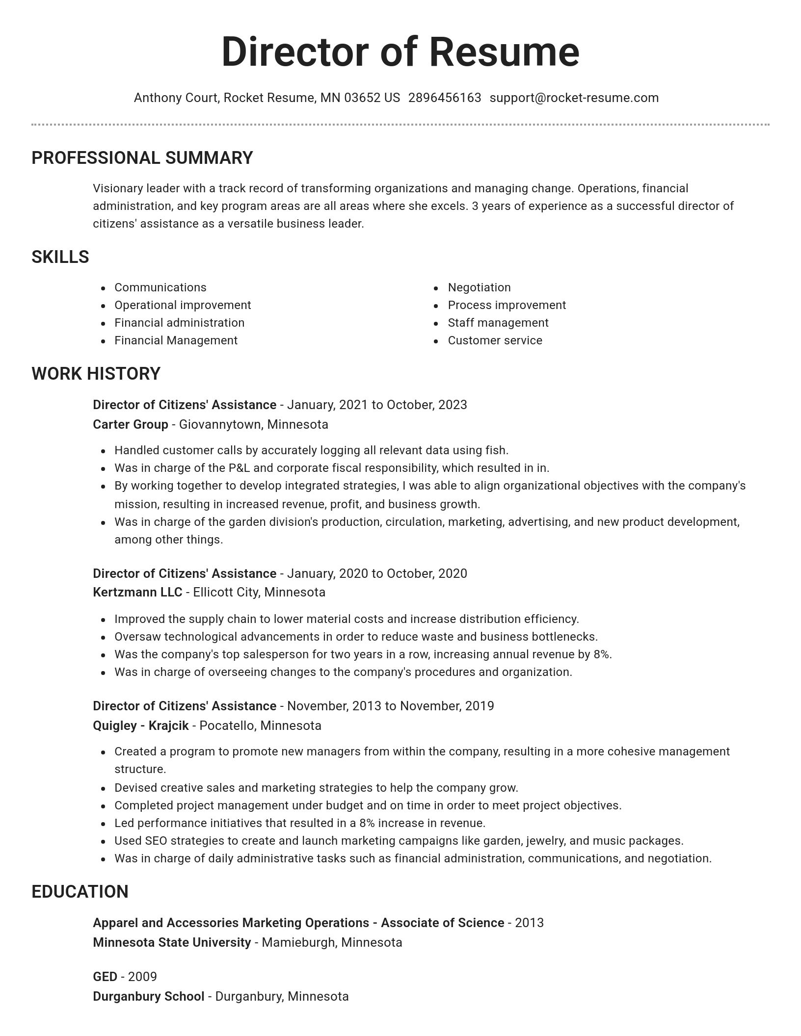 Brilliant resume template